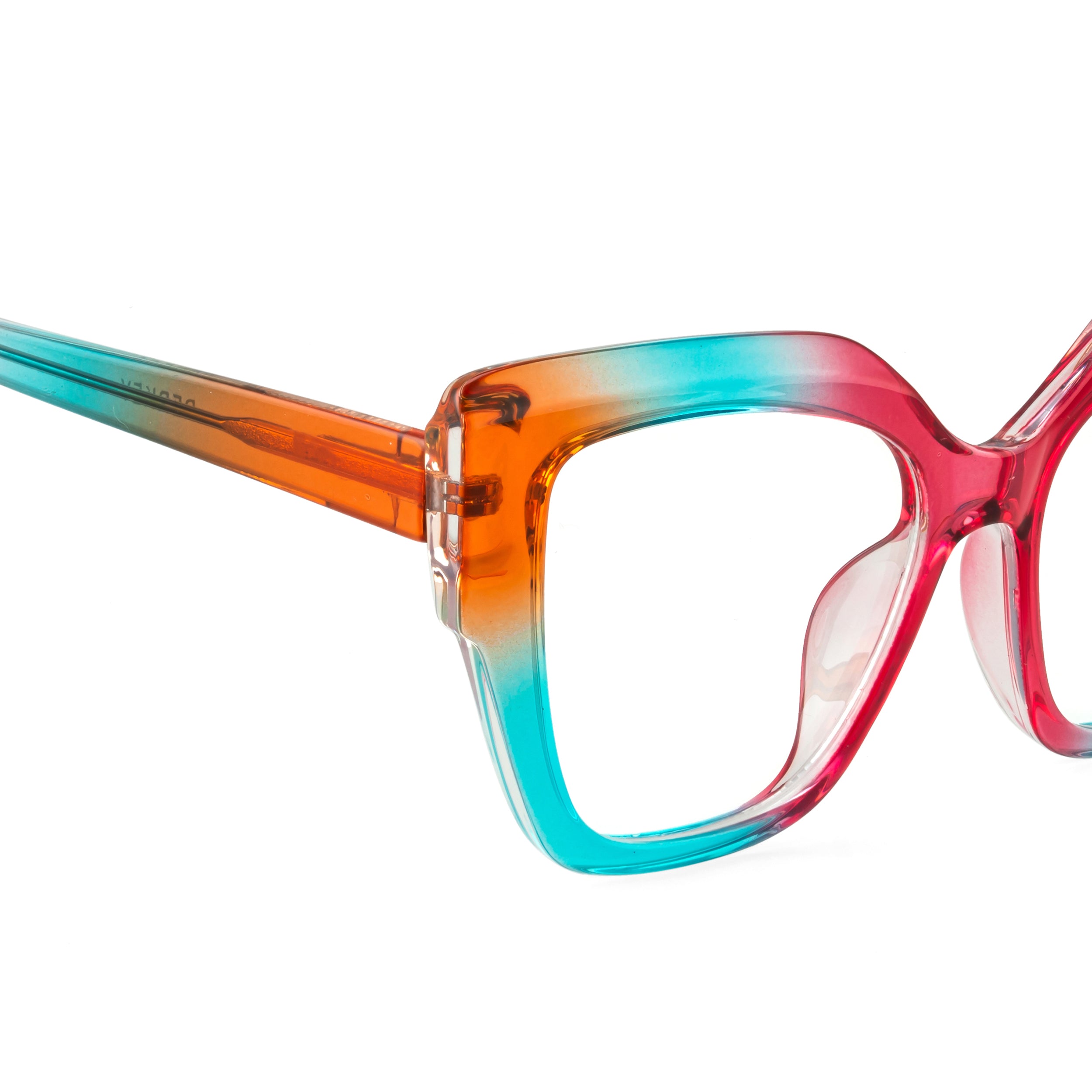 PERKEY Full Rim Cat Eye-Oversized Blue Light Blocking Spectacles Frames Women - OPTL001-C3