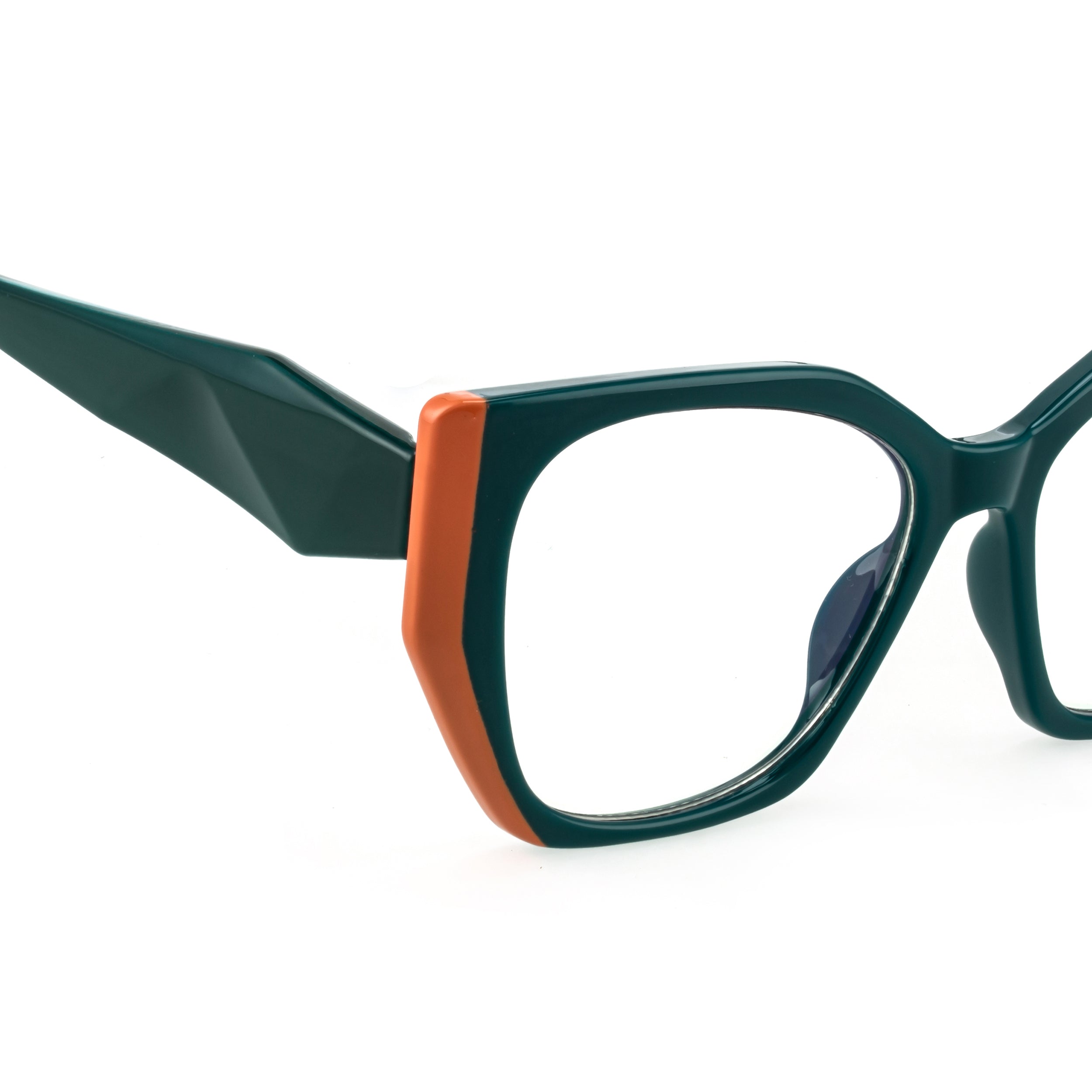 PERKEY Full Rim Cat Eye-Oversized Computer Glasses Men Women - OPTL0012-C4