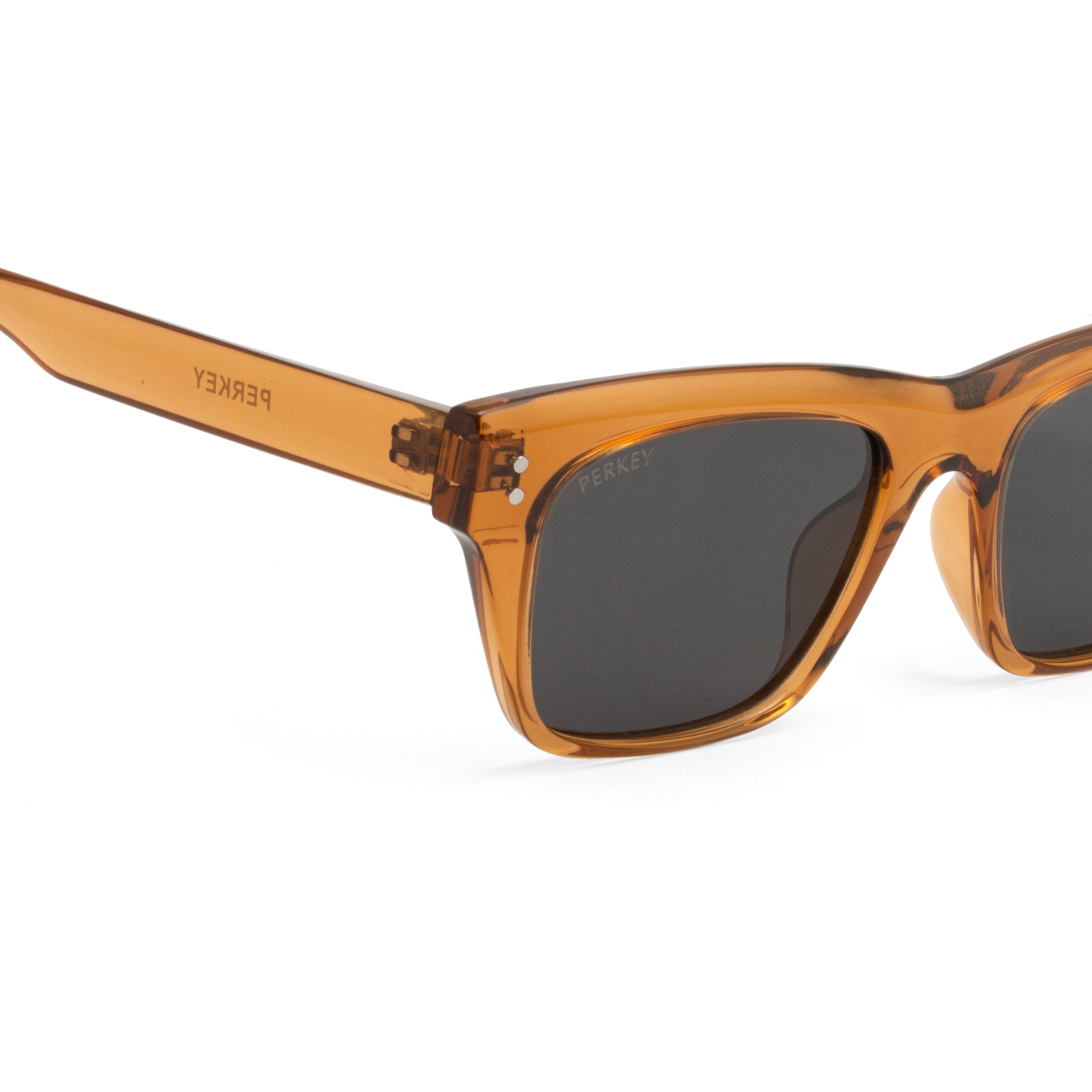 PERKEY Square-Oversized Black UV Protected PolarizedS Sunglasses Men Women - PRKY002-C3