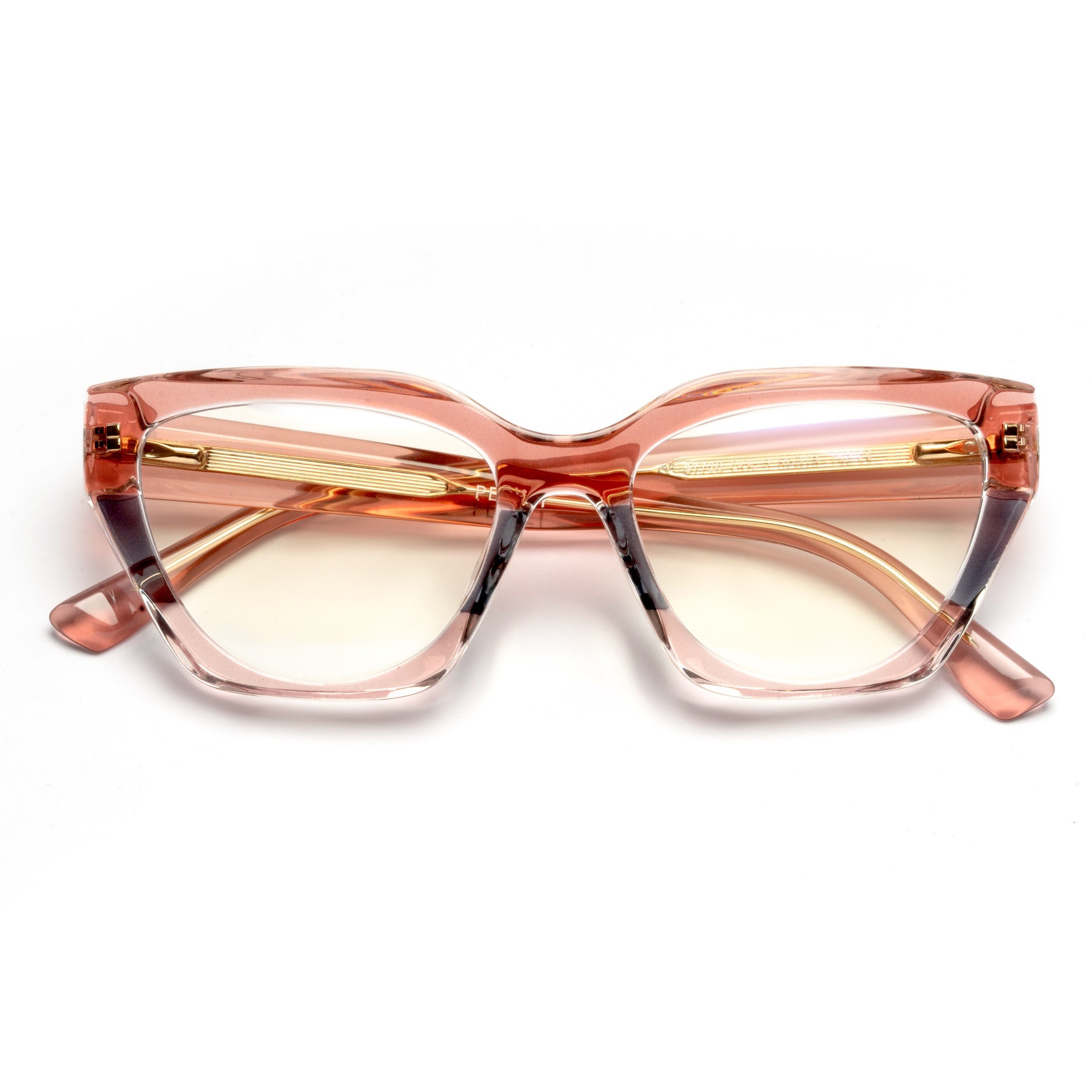 PERKEY Full Rim Cat Eye Blue Light Cut & Antiglare Computer Eyeglasses For Women - OPTL0017-C2