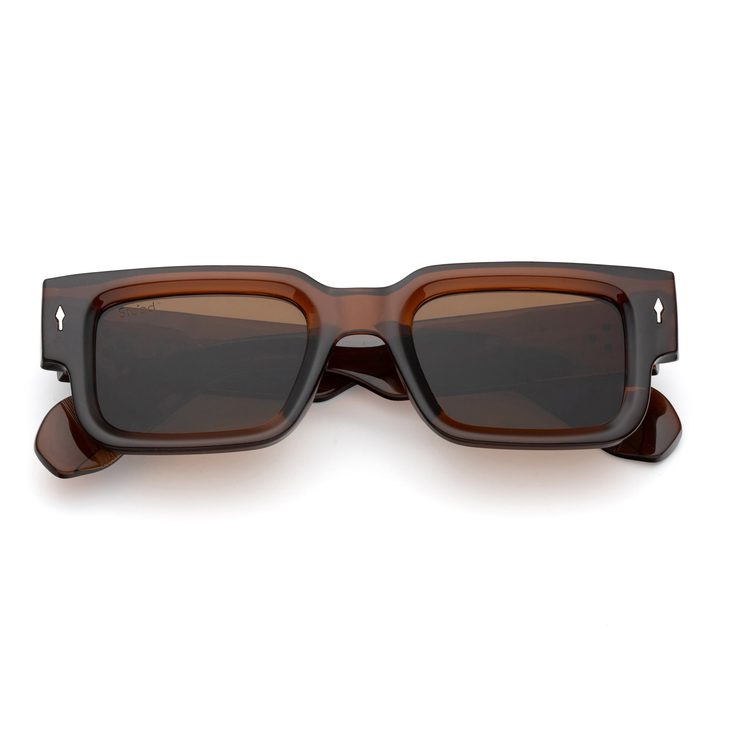 Stood Narrow Square Brown UV Protection Sunglasses For Men & Women Stylish – SG-STD0014-C5