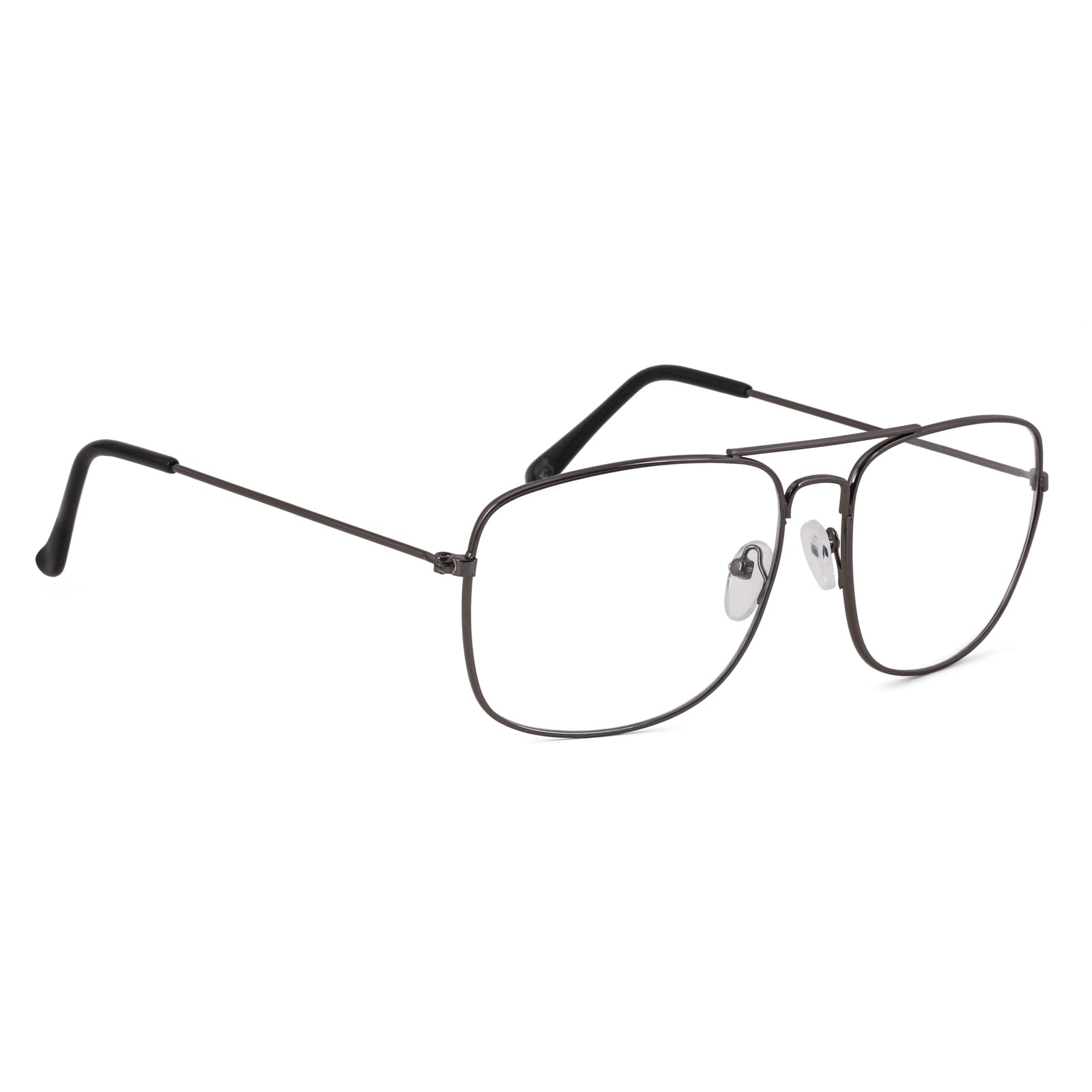 ROYAL SON Retro Square Spectacle Frame For Men And Women (RS0023SF|50|Transparent Lens)