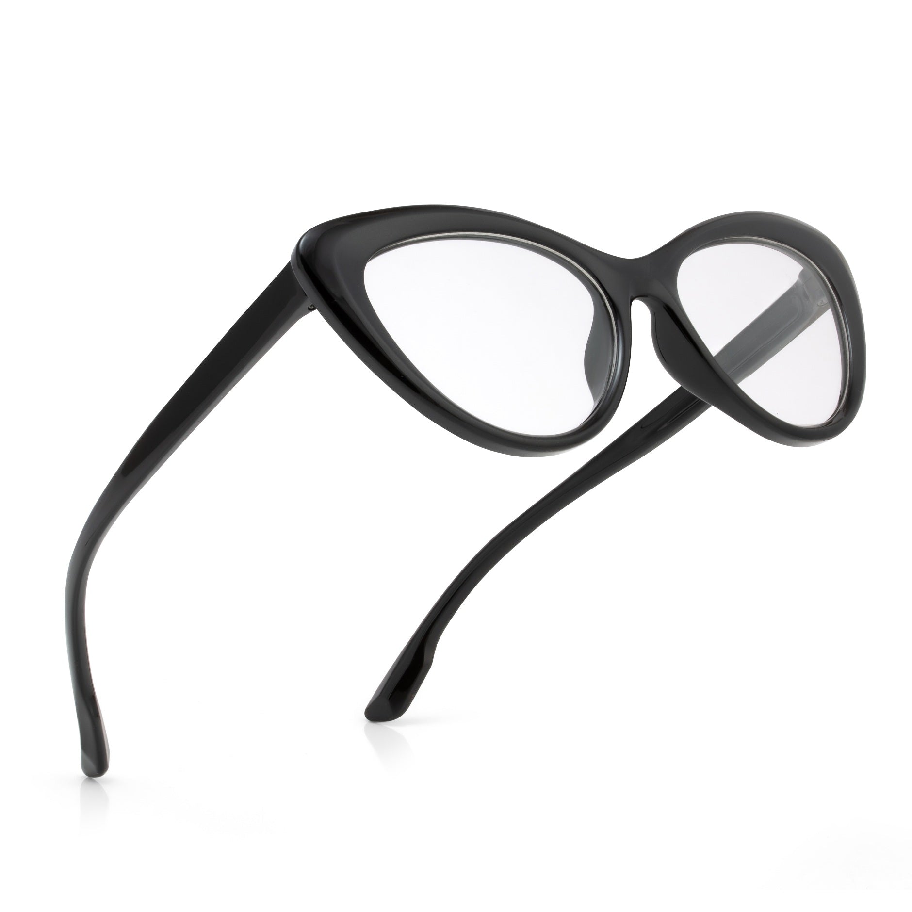 Royal Son Cat Eye Black Spectacles Frames For Kids - SFKID0055-C1