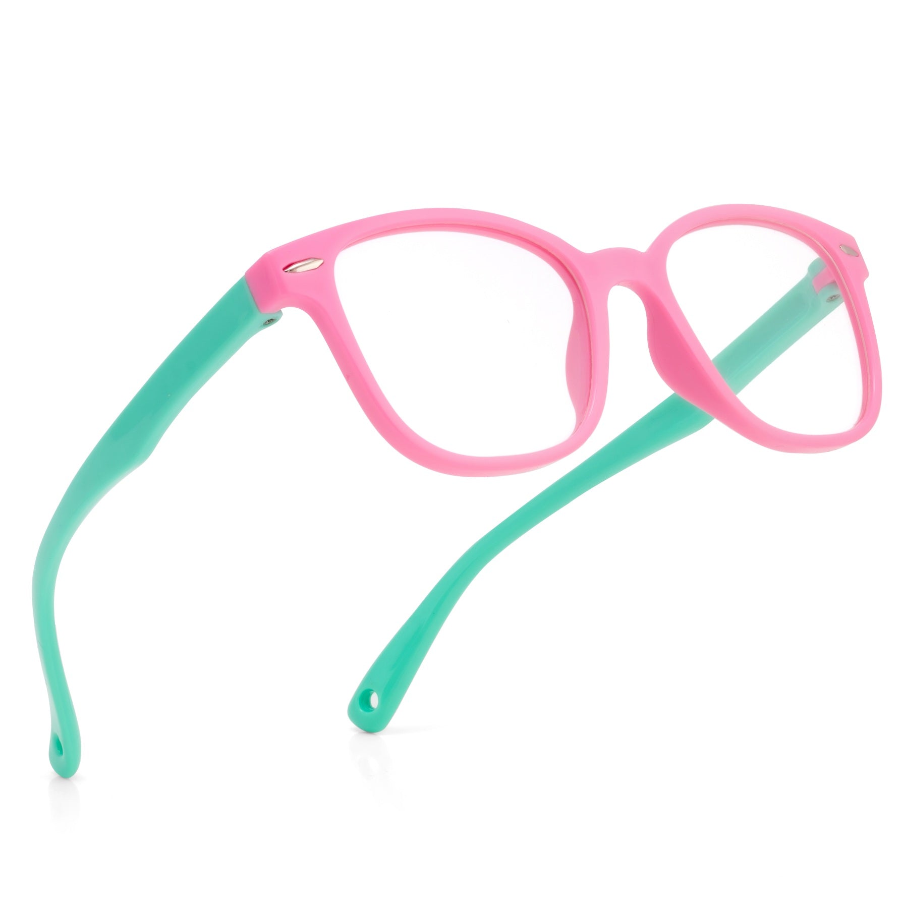 Royal Son Retro Square Black White Spectacles Frames For Kids - SFKID0056-C4