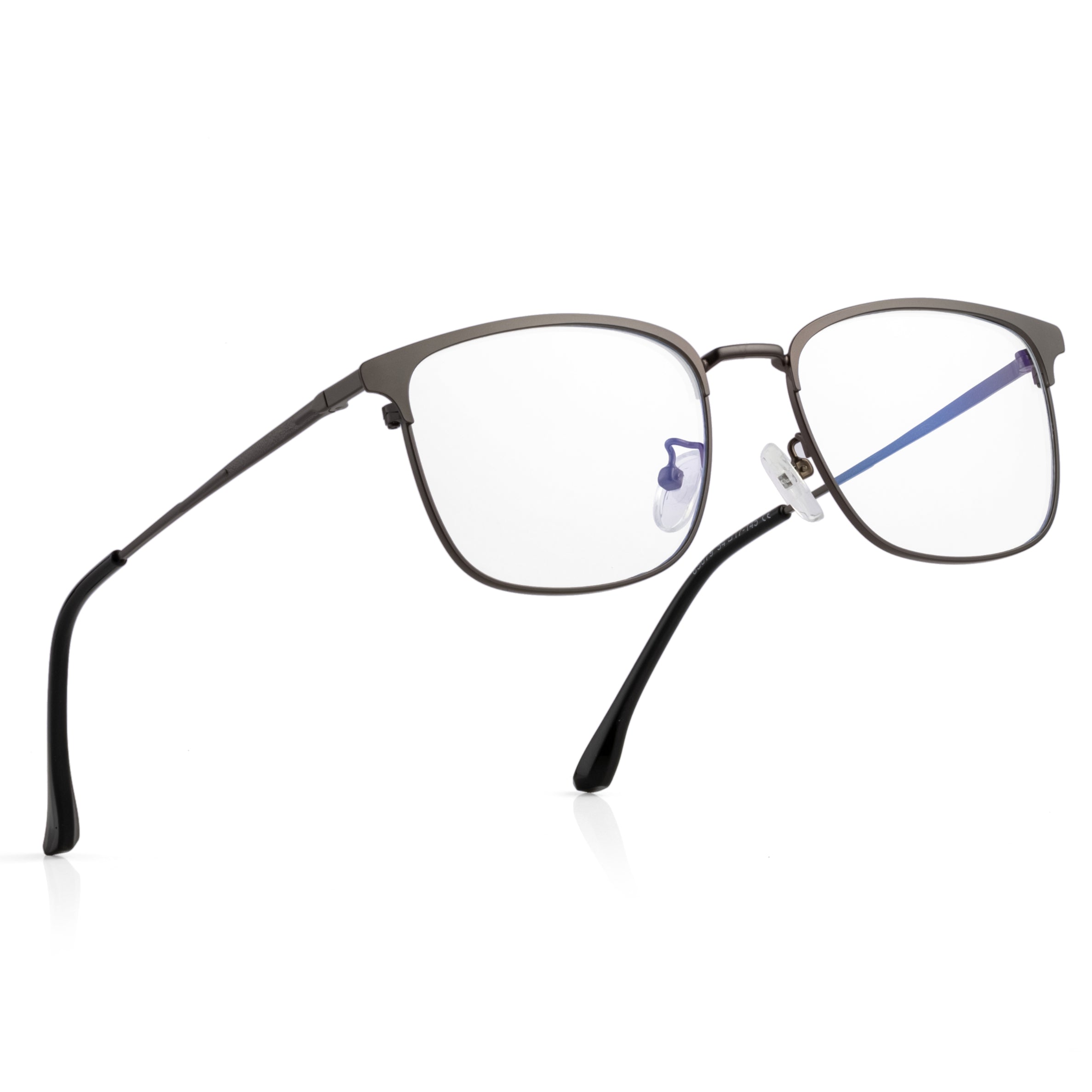 Royal Son Full Rim Gun Black Blue Cut Anti glare Eye Protection Specs Men Women - SF0087-C2