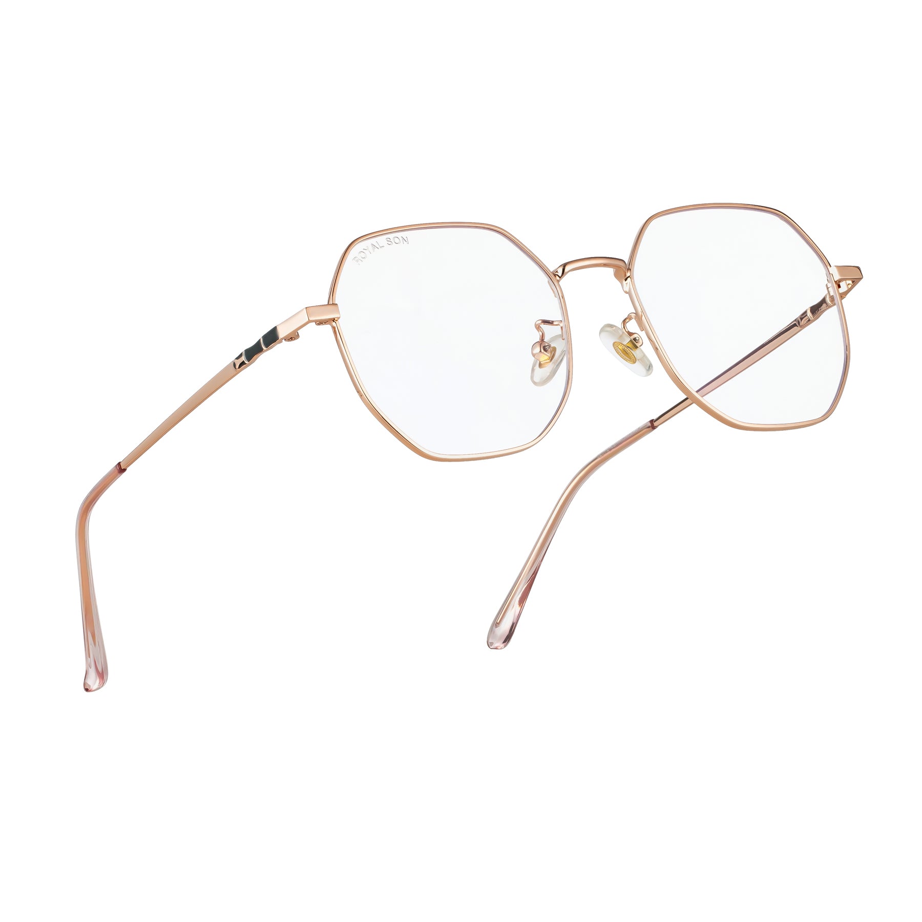 Royal Son Hexagonal Blue Ray Cut Men Women Eye Glasses - SF0019-C5
