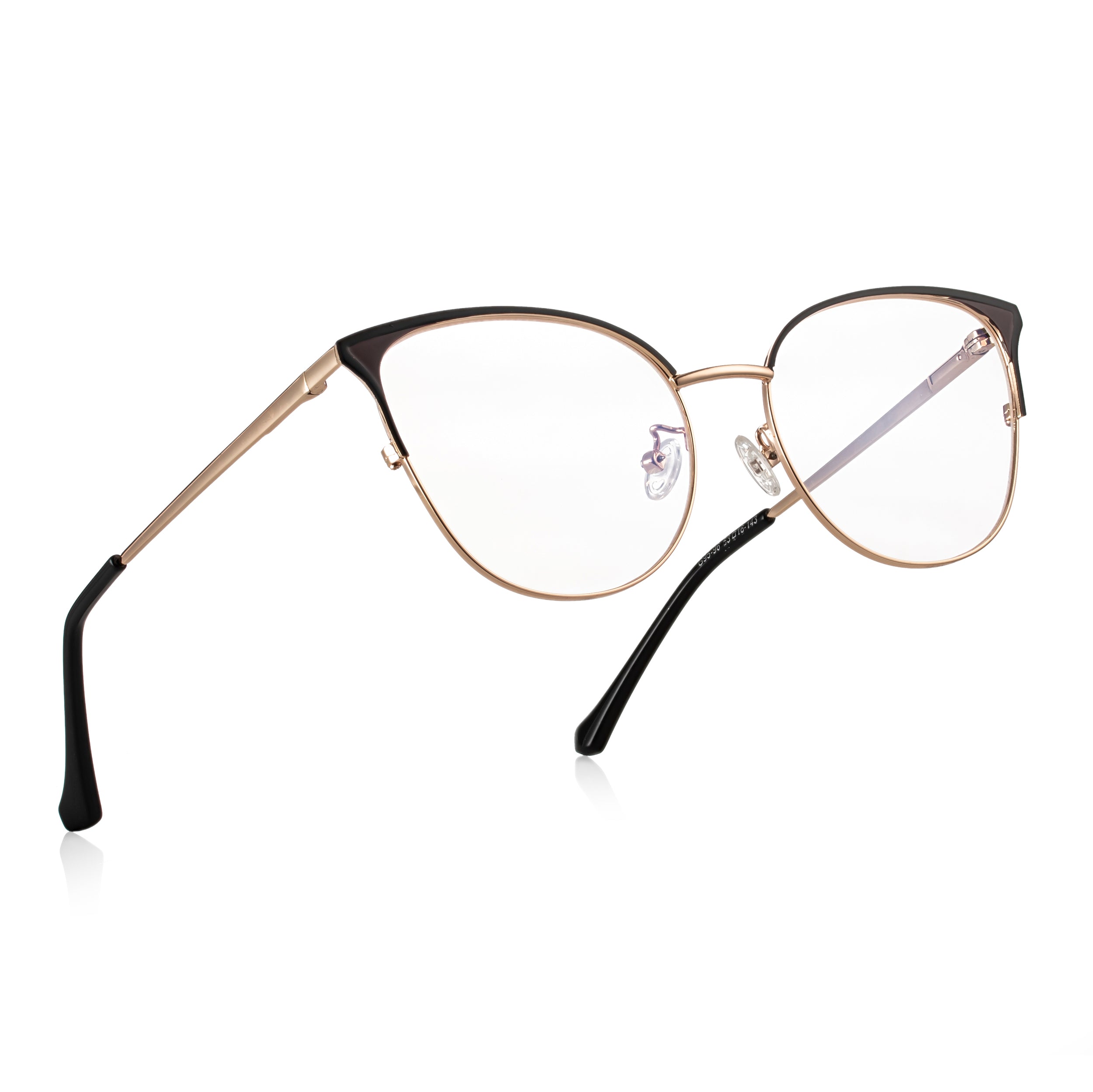 Royal Son Cat Eye Black Gold Spectacles Frames Women - SF0084-C1