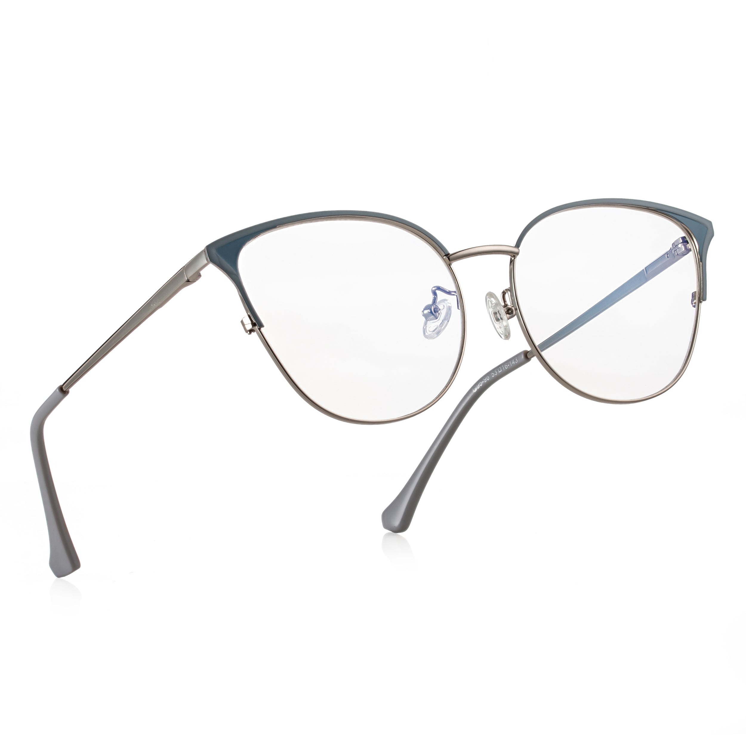 Royal Son Full Rim Grey Silver Blue Cut Anti glare Eye Protection Specs Women - SF0084-C2 - SF0084-C2
