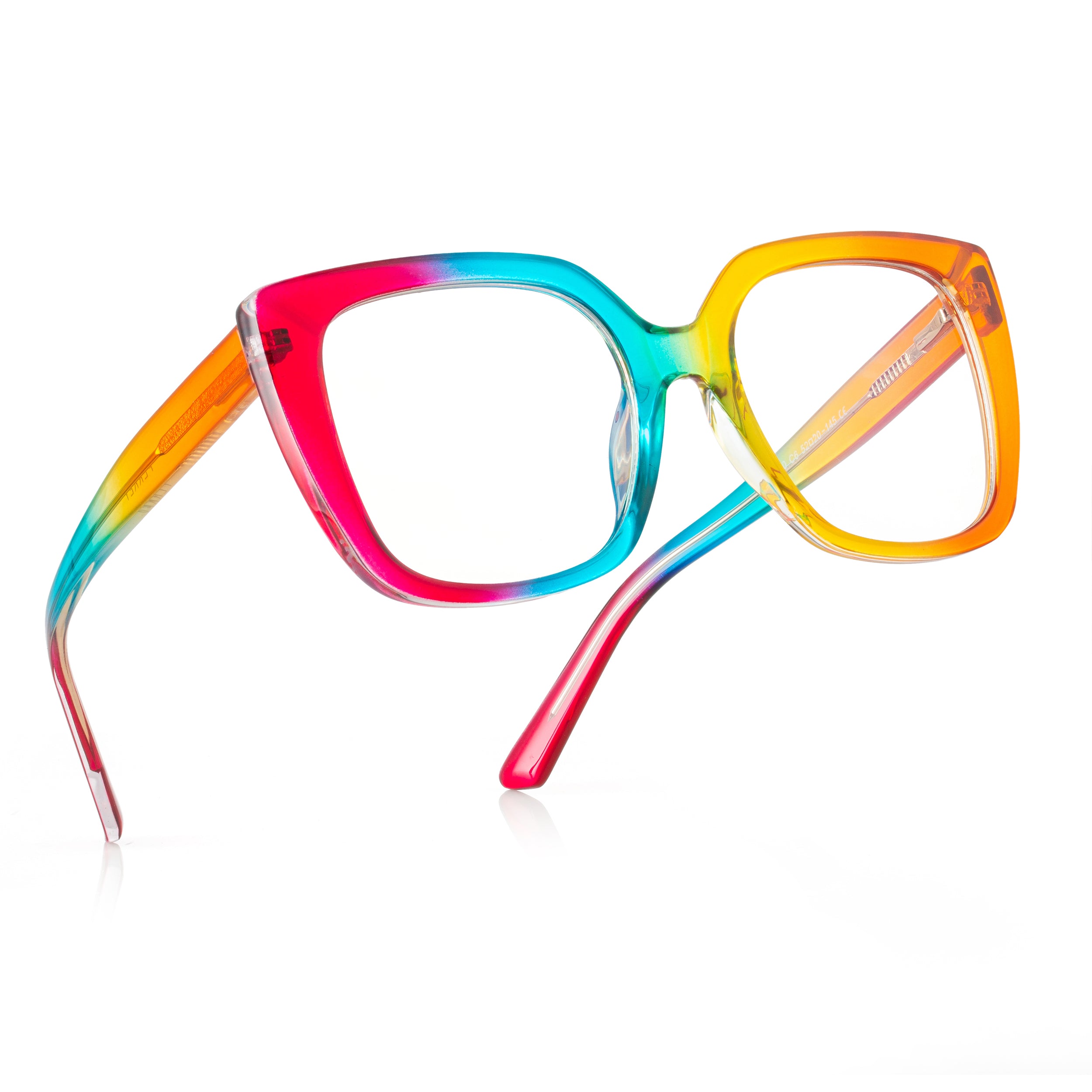 PERKEY Full Rim Square-Oversized Blue Light Blocking Spectacles Frames Men Women - OPTL002-C3