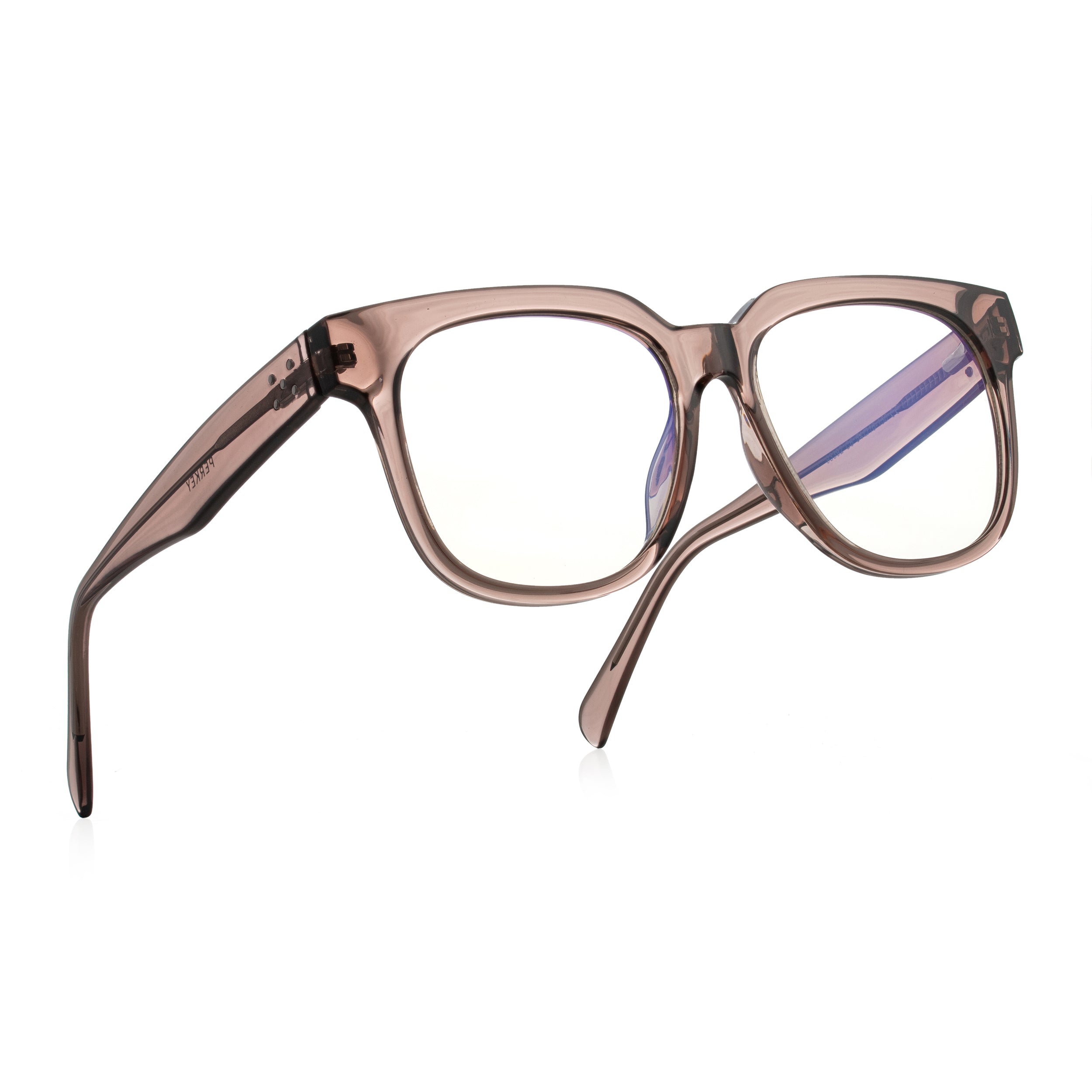 PERKEY Full Rim Square-Oversized Blue Light Blocking Spectacles Frames Men Women - OPTL003-C3