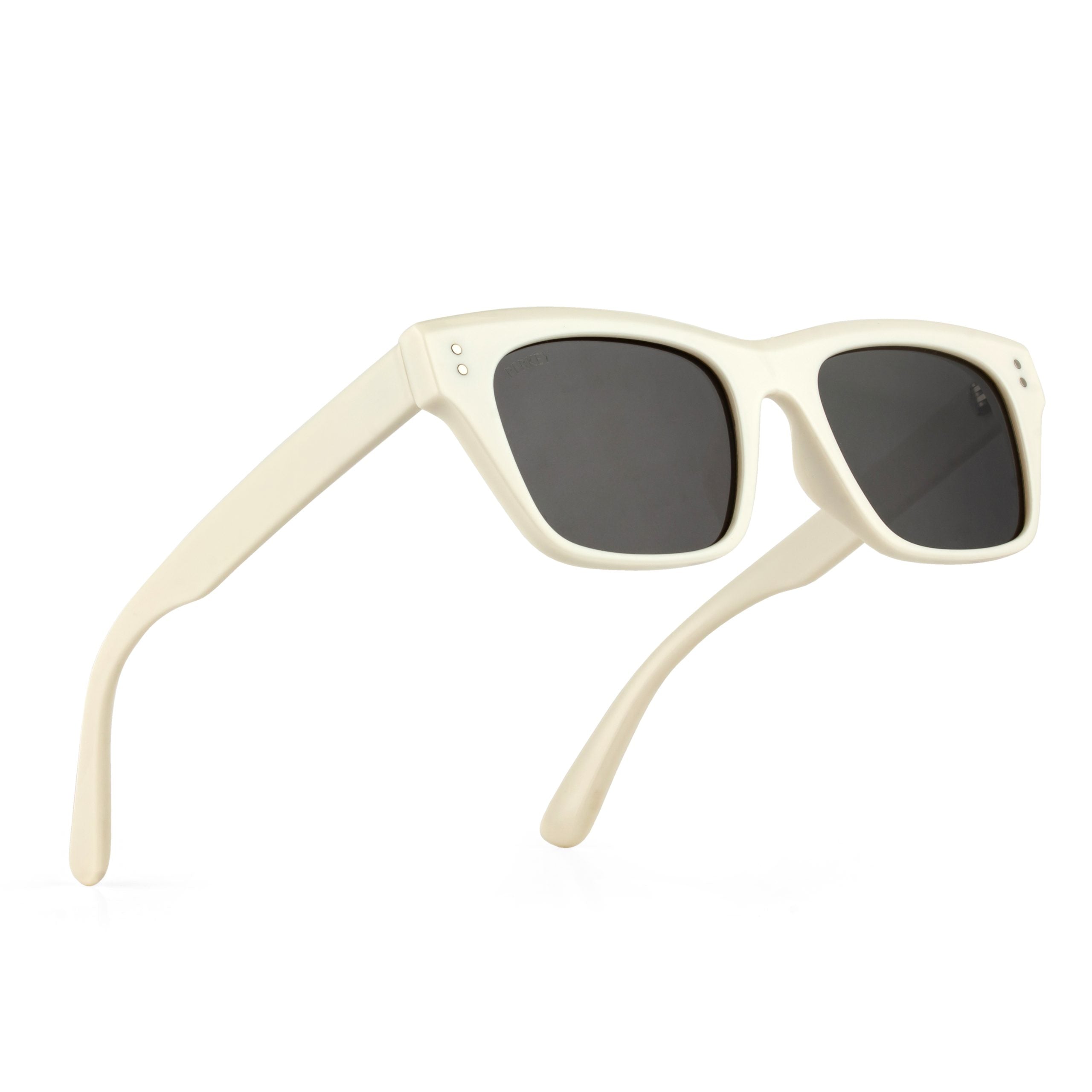 PERKEY Square-Oversized Black UV Protected Polarized Sunglasses Men Women - PRKY002-C5