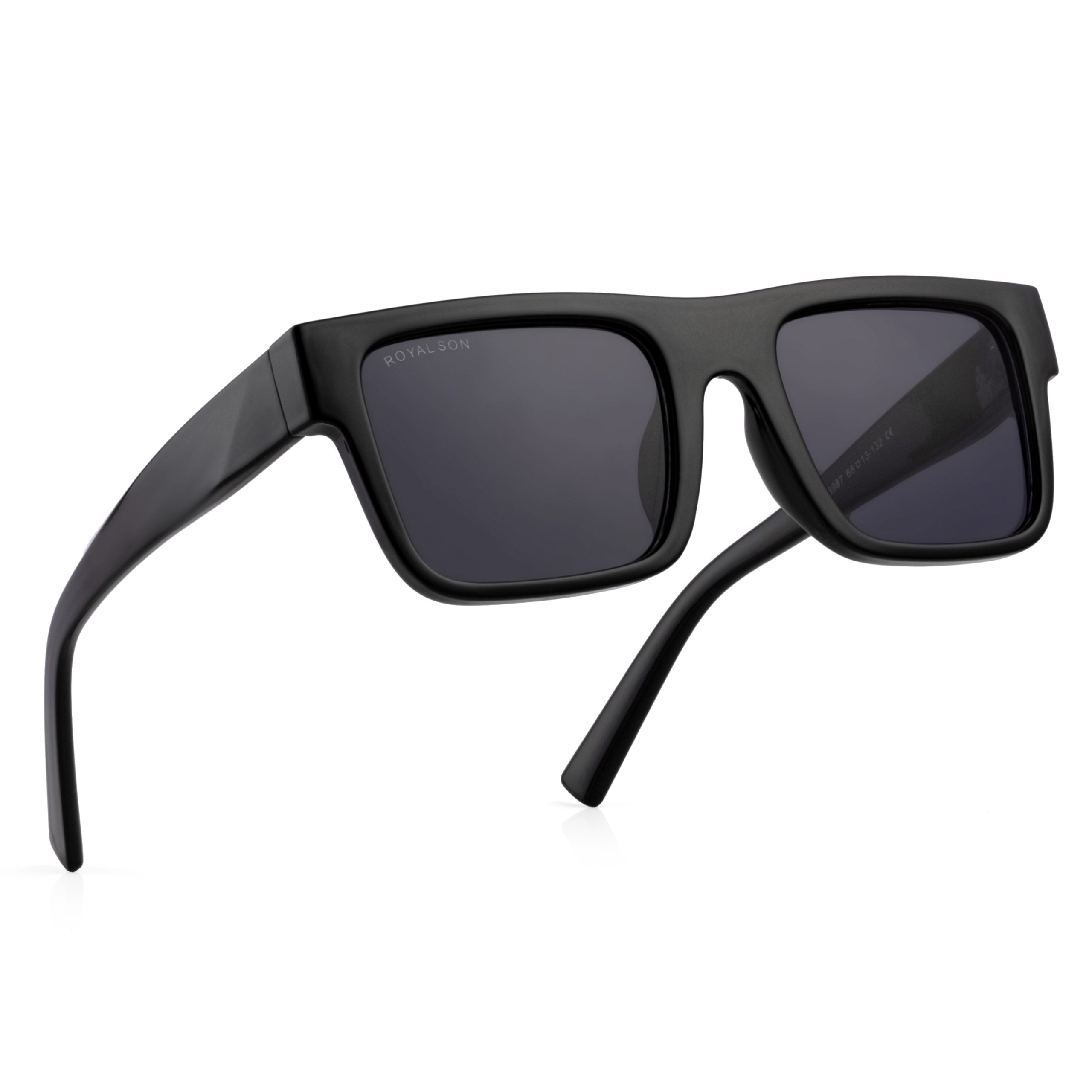 Royal Son Oversized Black Sunglasses Men Women  - CHI00168-C1