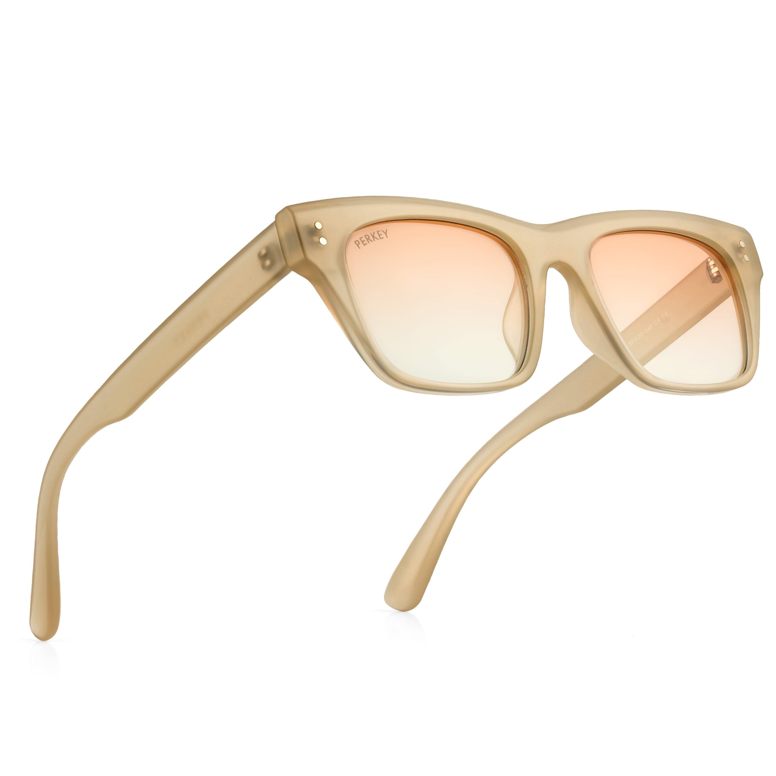 PERKEY Square-Oversized Transparent UV Protected Polarized Glasses Men Women - PRKY002-C4