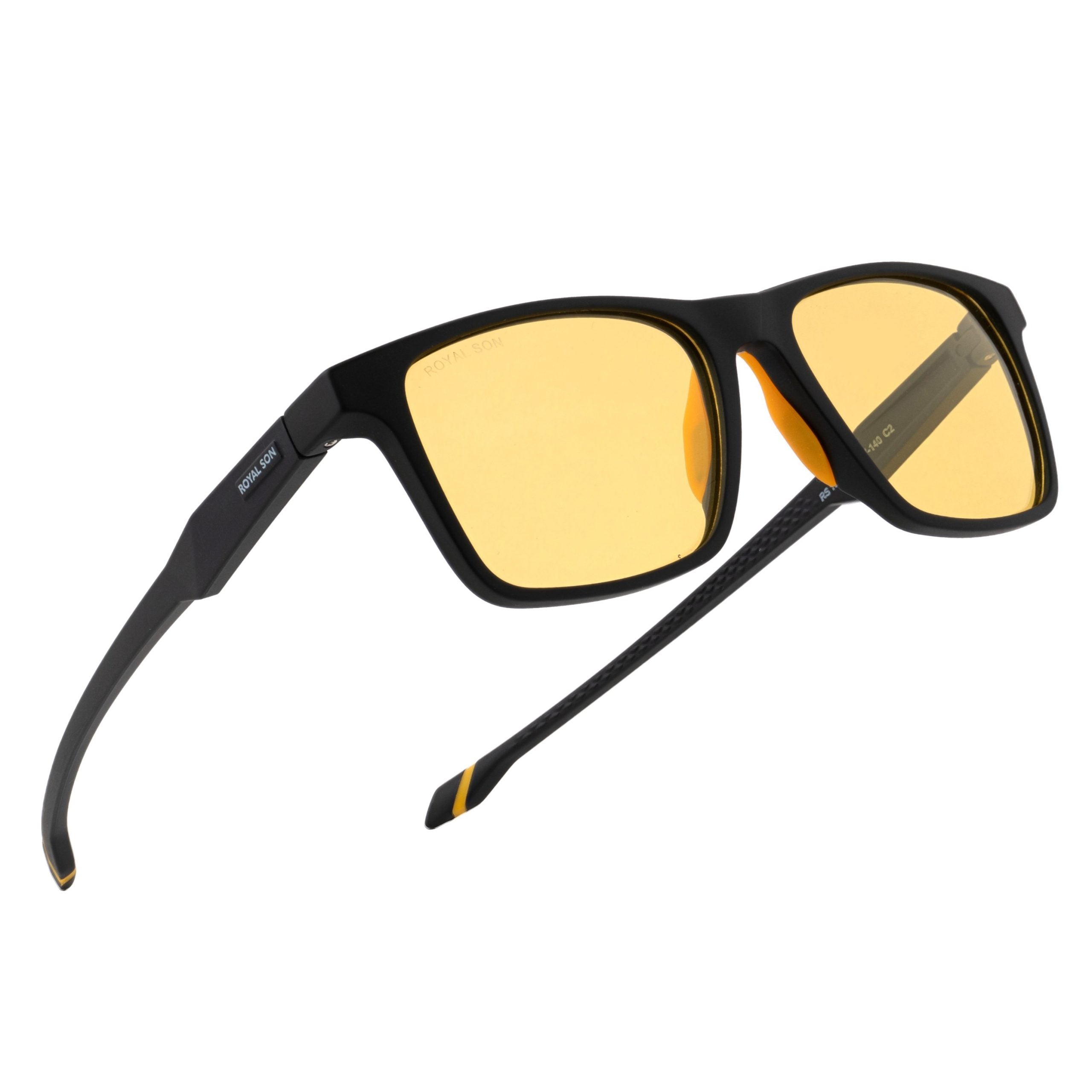 Royal Son Yellow Night Driving Polarized Sunglasses For Men - SG-RS1010-C2