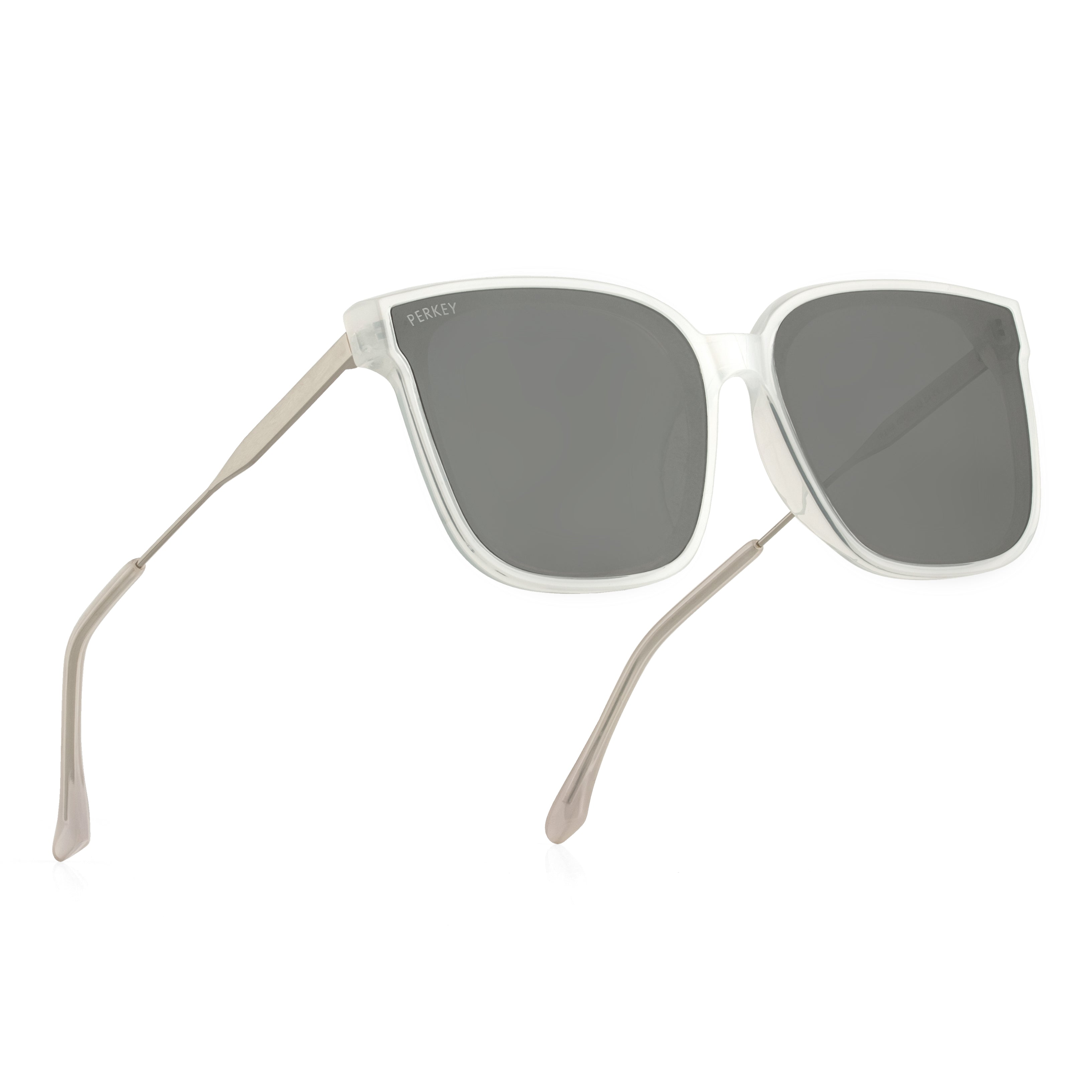 PERKEY Square-Oversized Black UV Protected Sunglasses Men Women - PRKY0013-C2
