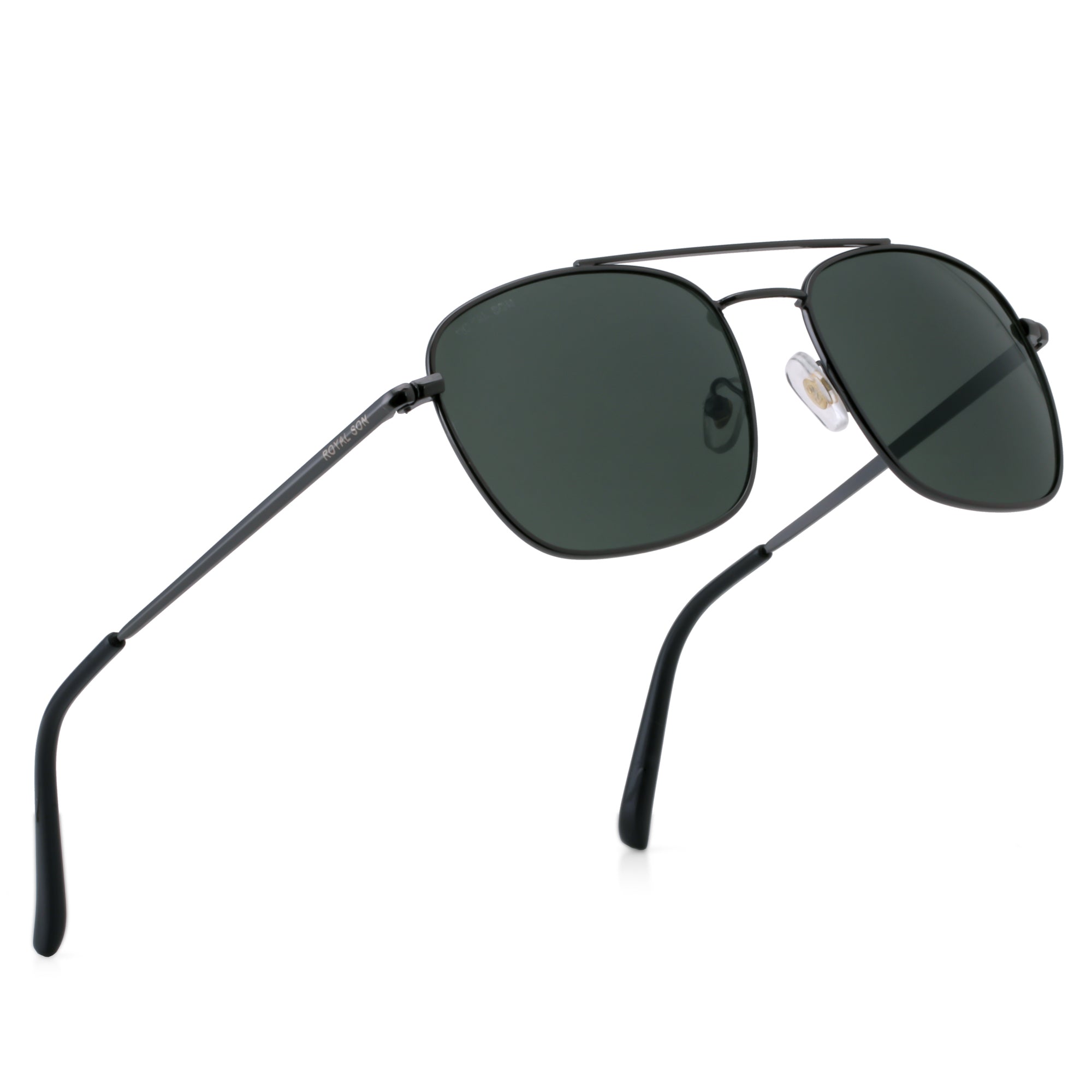 ROYAL SON UV Protected Sunglasses For Men and Women (RS0030AV|58|Green Lens)