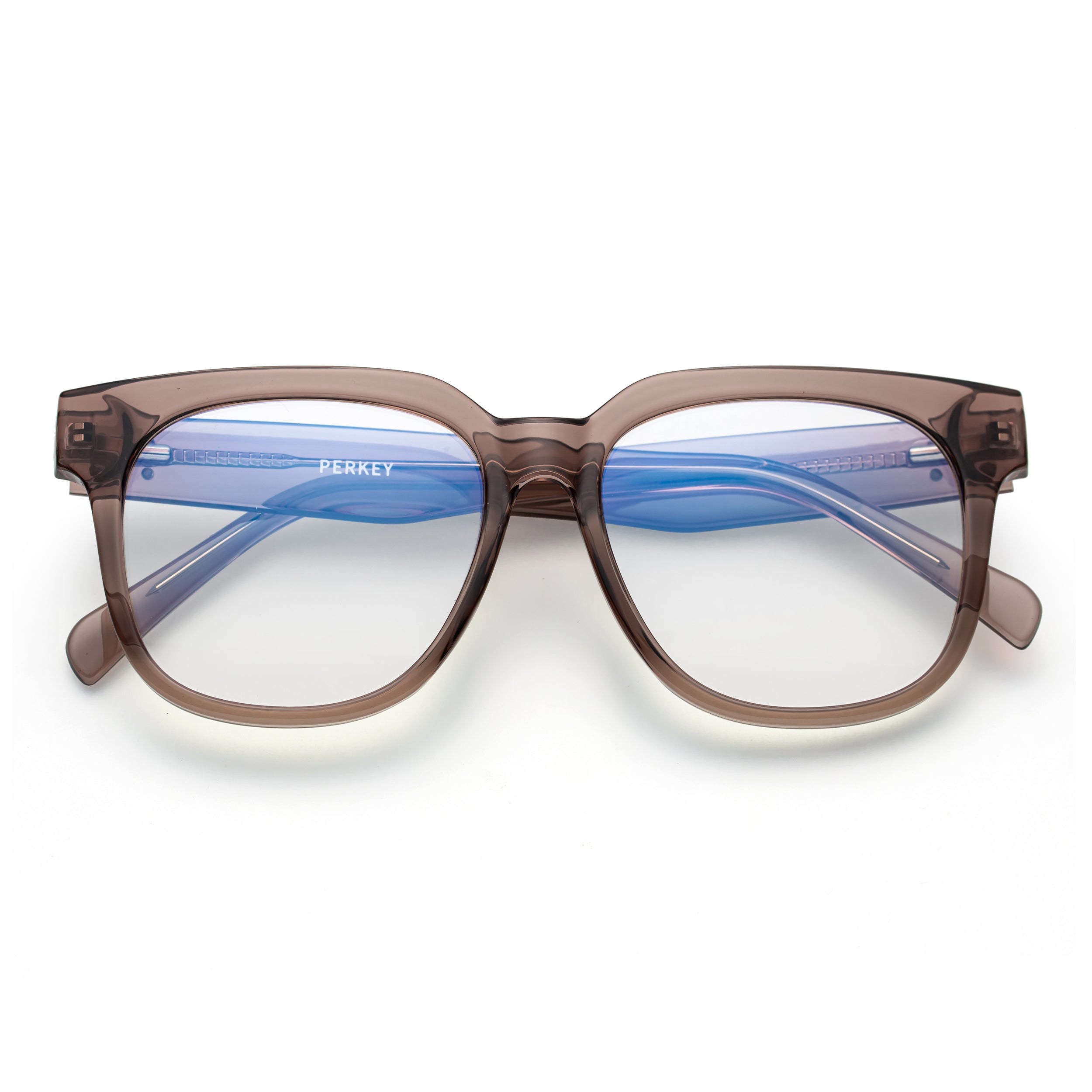 PERKEY Full Rim Square-Oversized Blue Light Blocking Spectacles Frames Men Women - OPTL003-C3