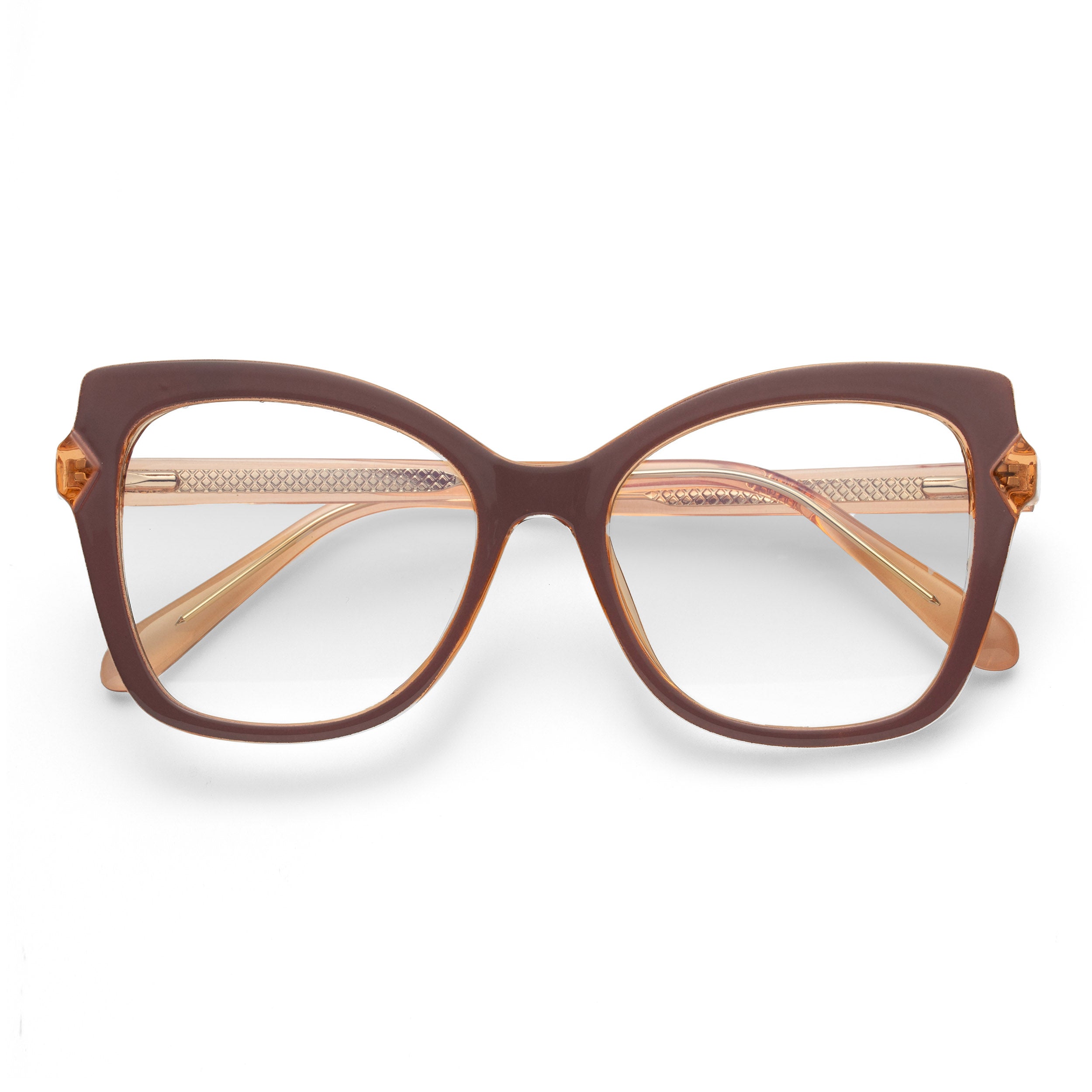 PERKEY Full Rim Cat Eye-Oversized  Spectacles Frames Women - OPTL005-C1