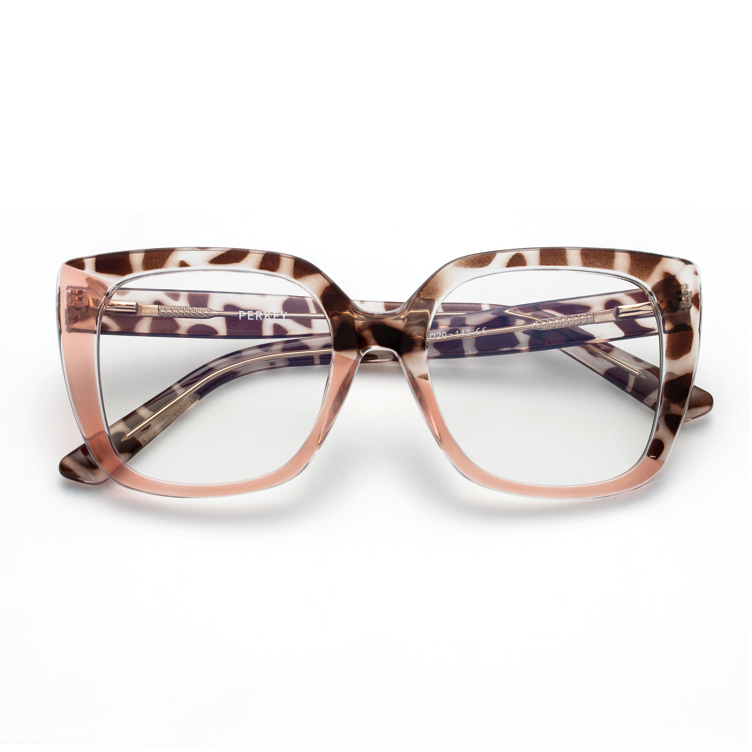 PERKEY Full Rim Square-Oversized Transparent Computer Glasses Men Women - OPTL002-C2