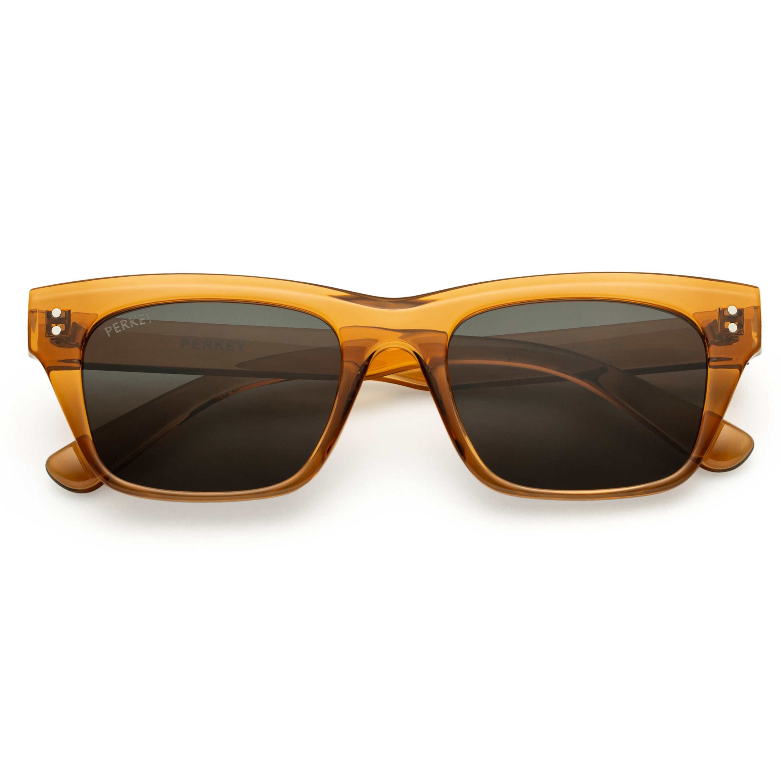 PERKEY Square-Oversized Black UV Protected PolarizedS Sunglasses Men Women - PRKY002-C3