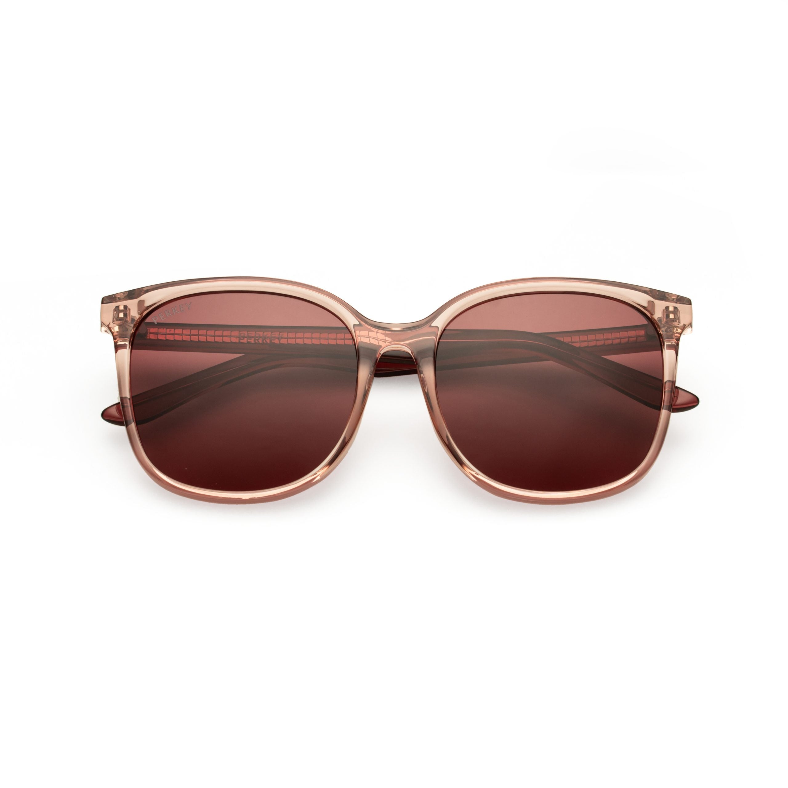 PERKEY Square Pink UV Protected Polarized Stylish Sunglasses Men Women - PRKY008-C3