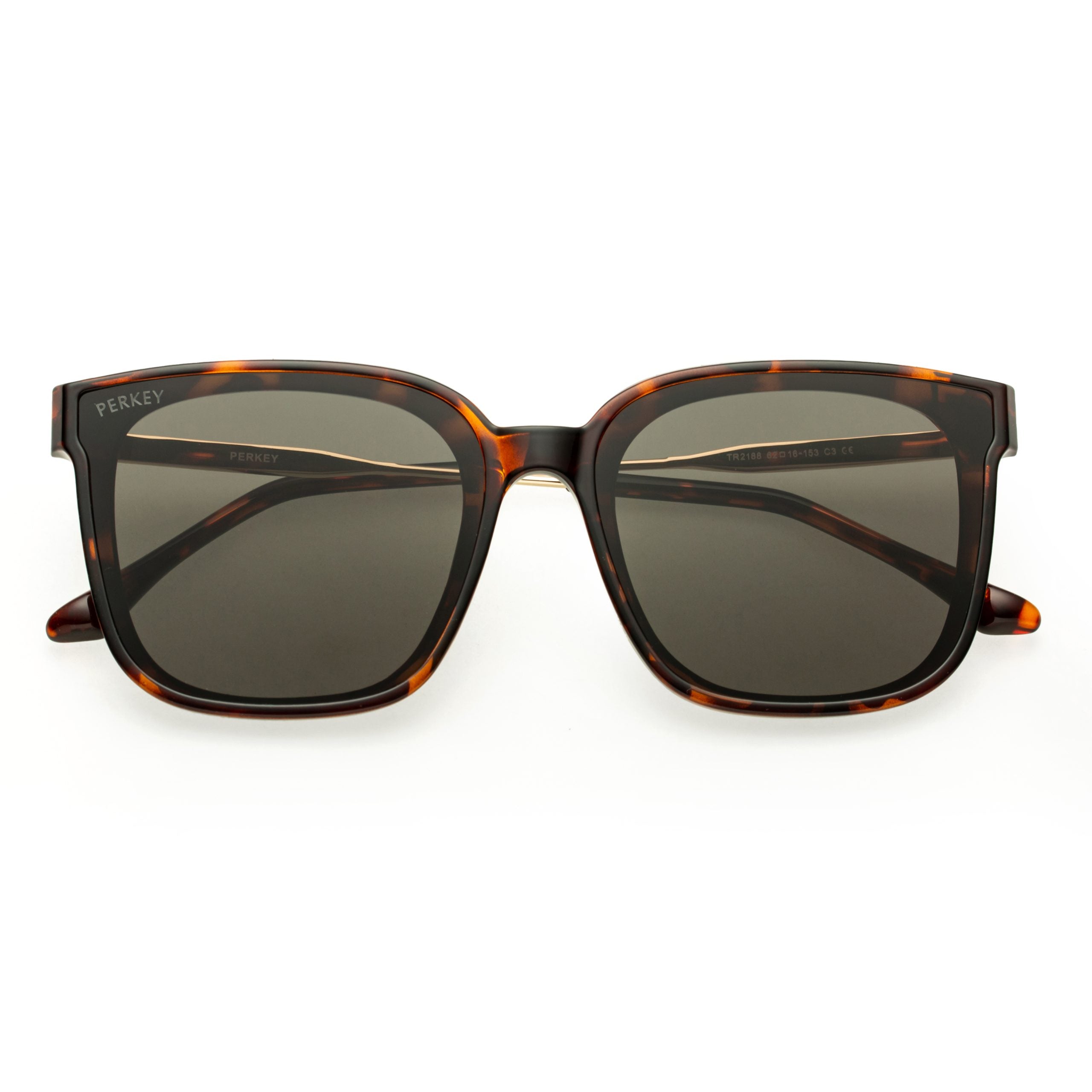 PERKEY Square-Oversized Black UV Protected Sunglasses Men Women - PRKY0013-C3