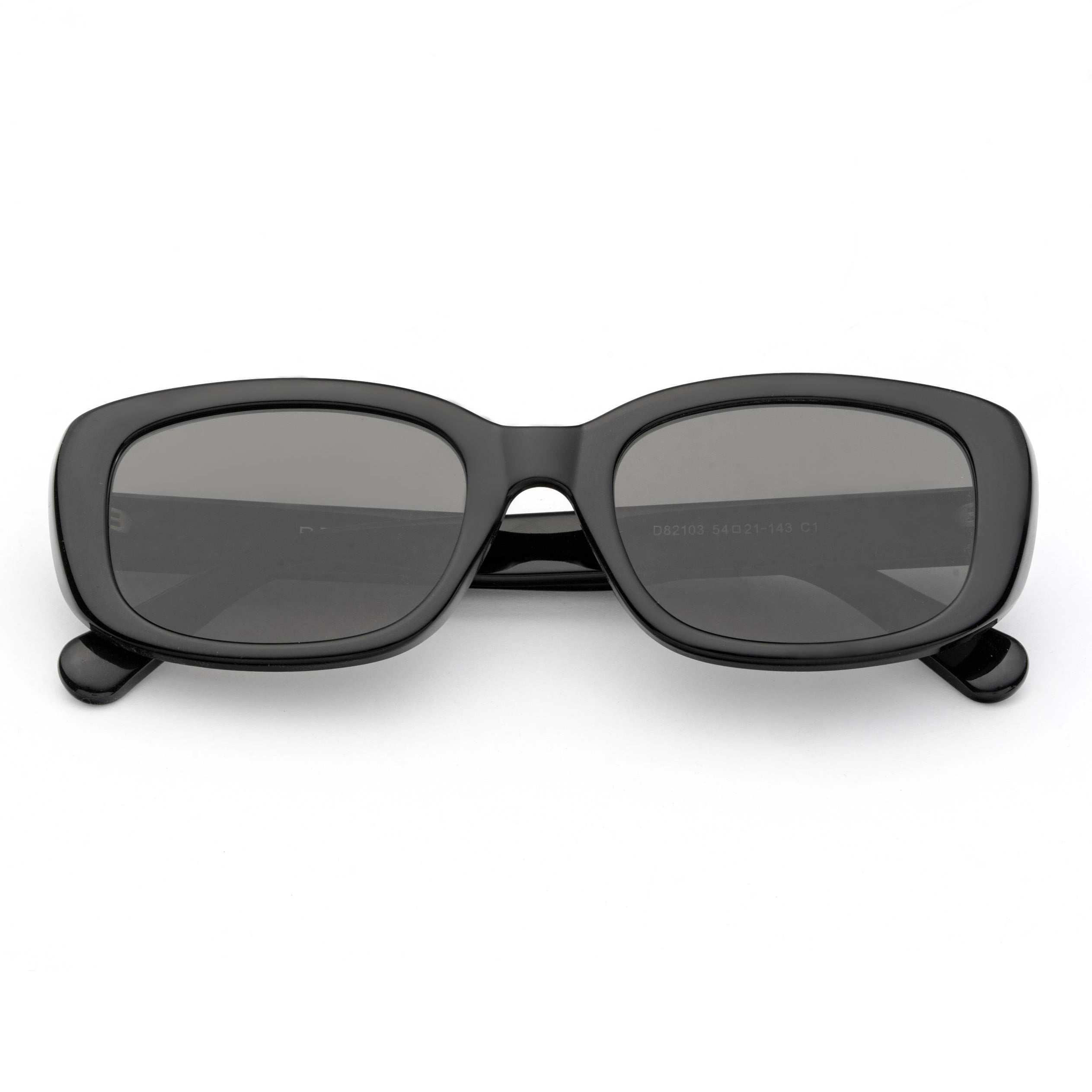 PERKEY 100% UV Protected Rectangle Sunglasses For Women - PRKY0019-C1