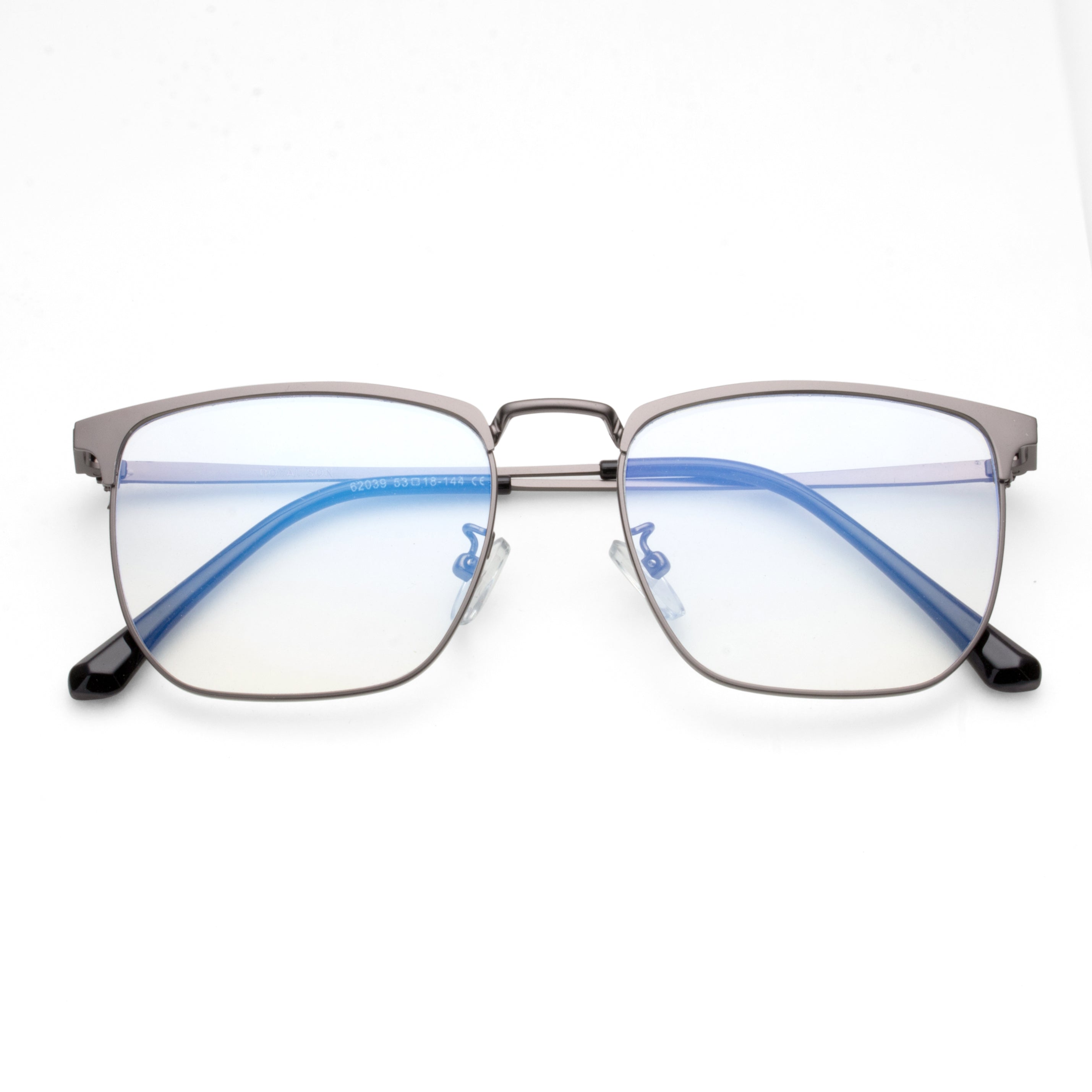 Royal Son Square Matte Black  Blue Light Blocking Spectacles Frames Men Women - SF0086-C1