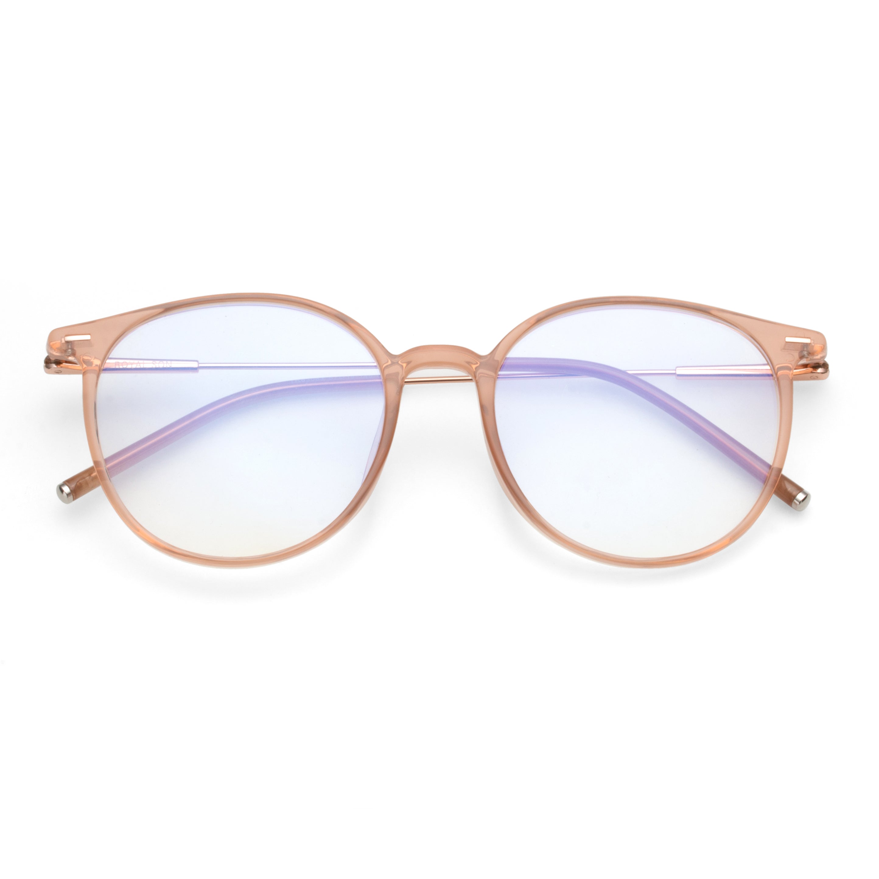 Royal Son Round Pink Blue Light Blocking Blue Cut Eyeglasses Men Women - SF0089-C3