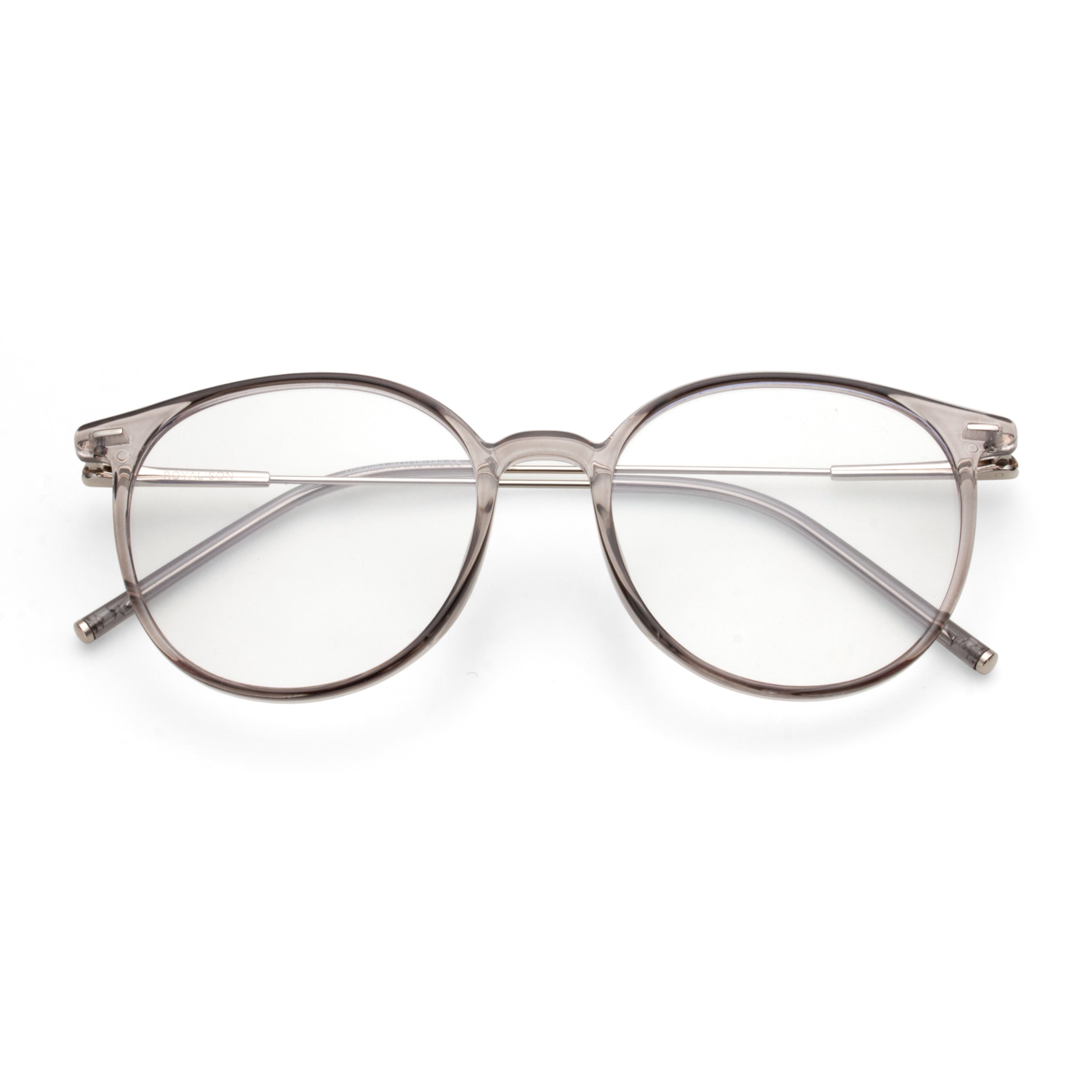 Royal Son Round Grey Blue Light Blocking Spectacles Frames Men Women - SF0089-C1