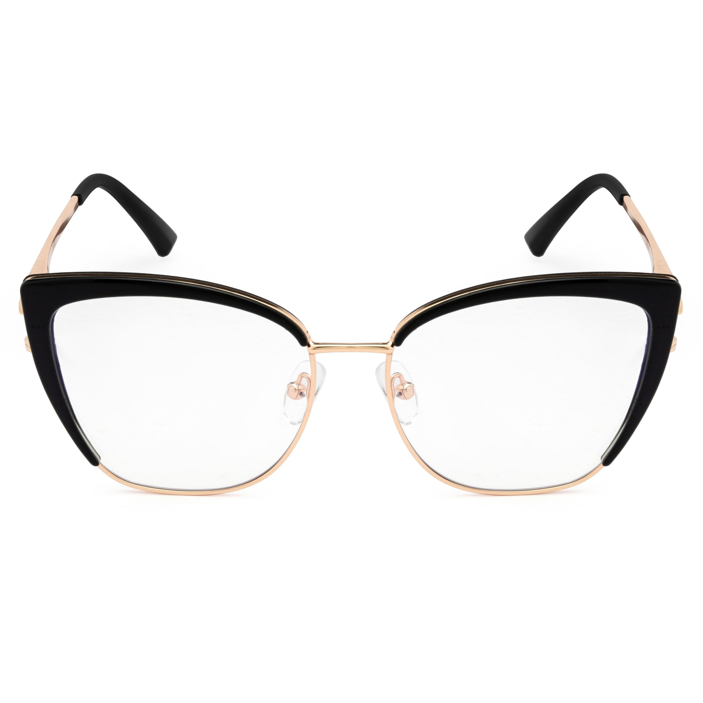 PERKEY Full Rim Cat Eye Blue Light Cut & Antiglare Computer Eyeglasses For Women - OPTL0018-C1
