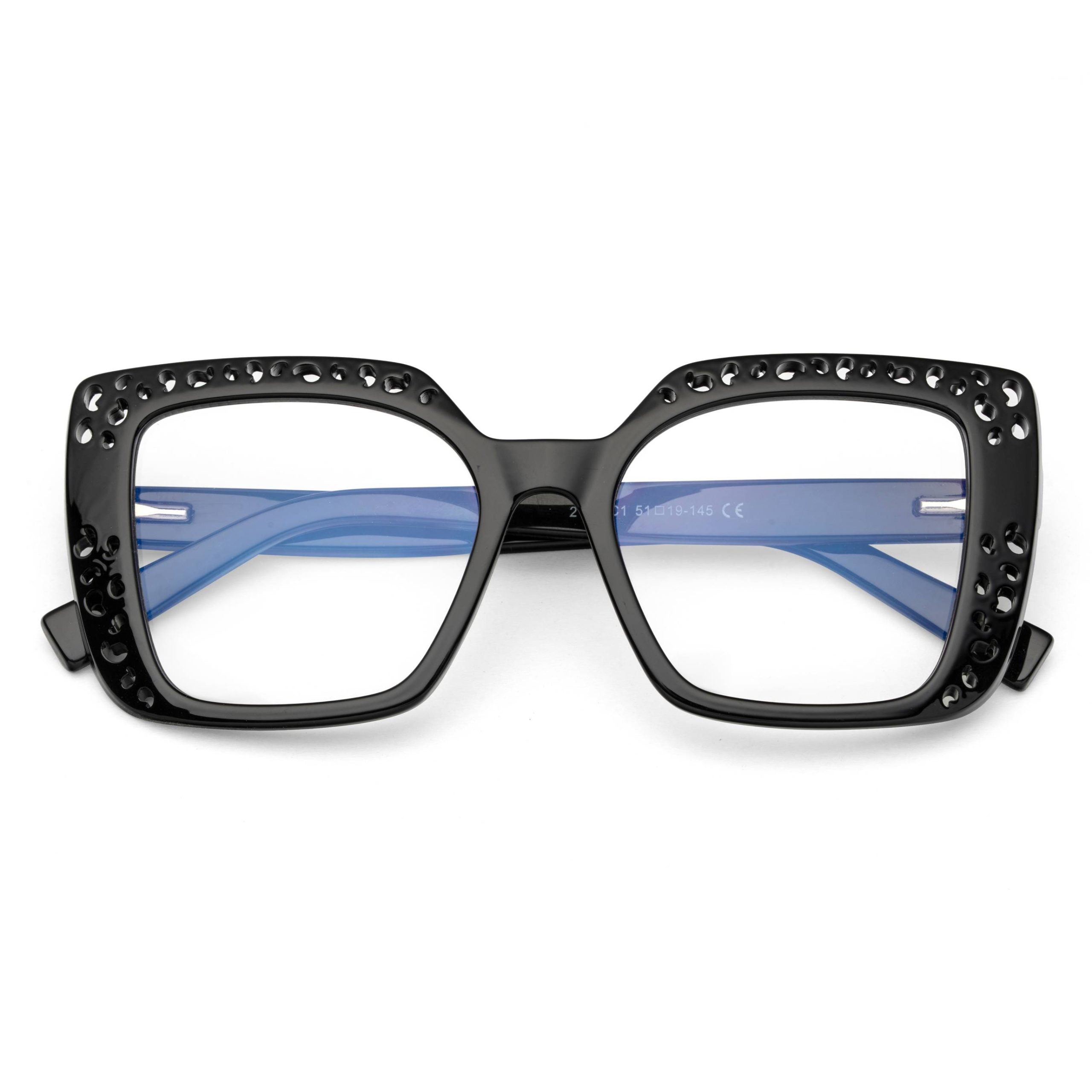 PERKEY Square Full Rim Computer Glasses for Women - OPTL0020-C1