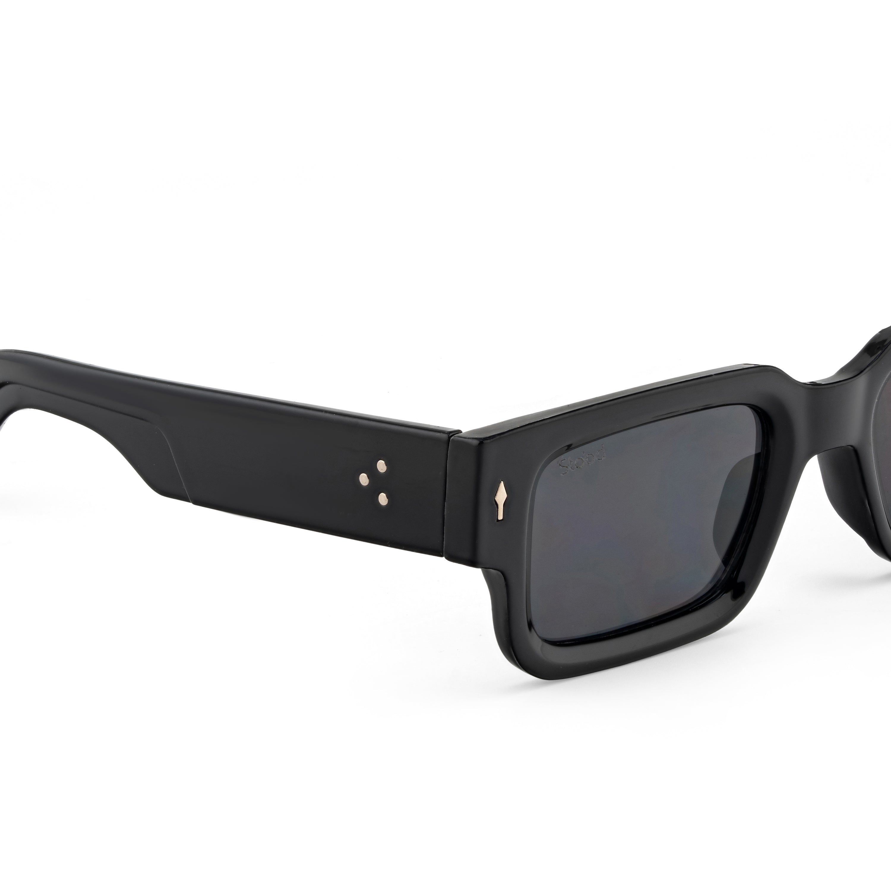 Stood Narrow Square Black UV Protection Sunglasses For Men & Women Stylish – SG-STD0014-C1
