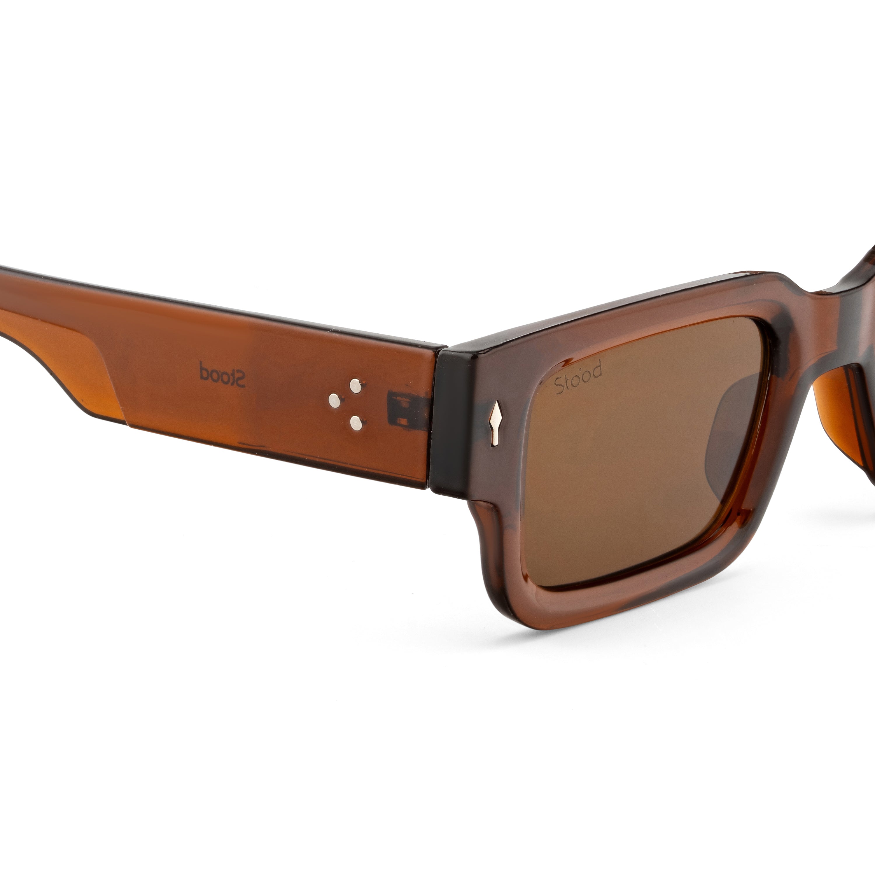 Stood Narrow Square Brown UV Protection Sunglasses For Men & Women Stylish – SG-STD0014-C5