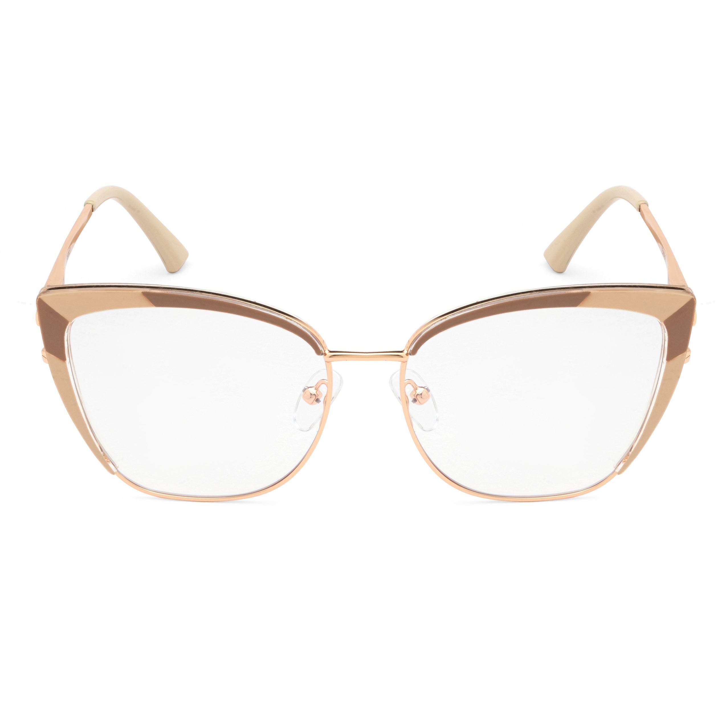 PERKEY Full Rim Cat Eye Blue Light Cut & Antiglare Computer Eyeglasses For Women - OPTL0018-C3