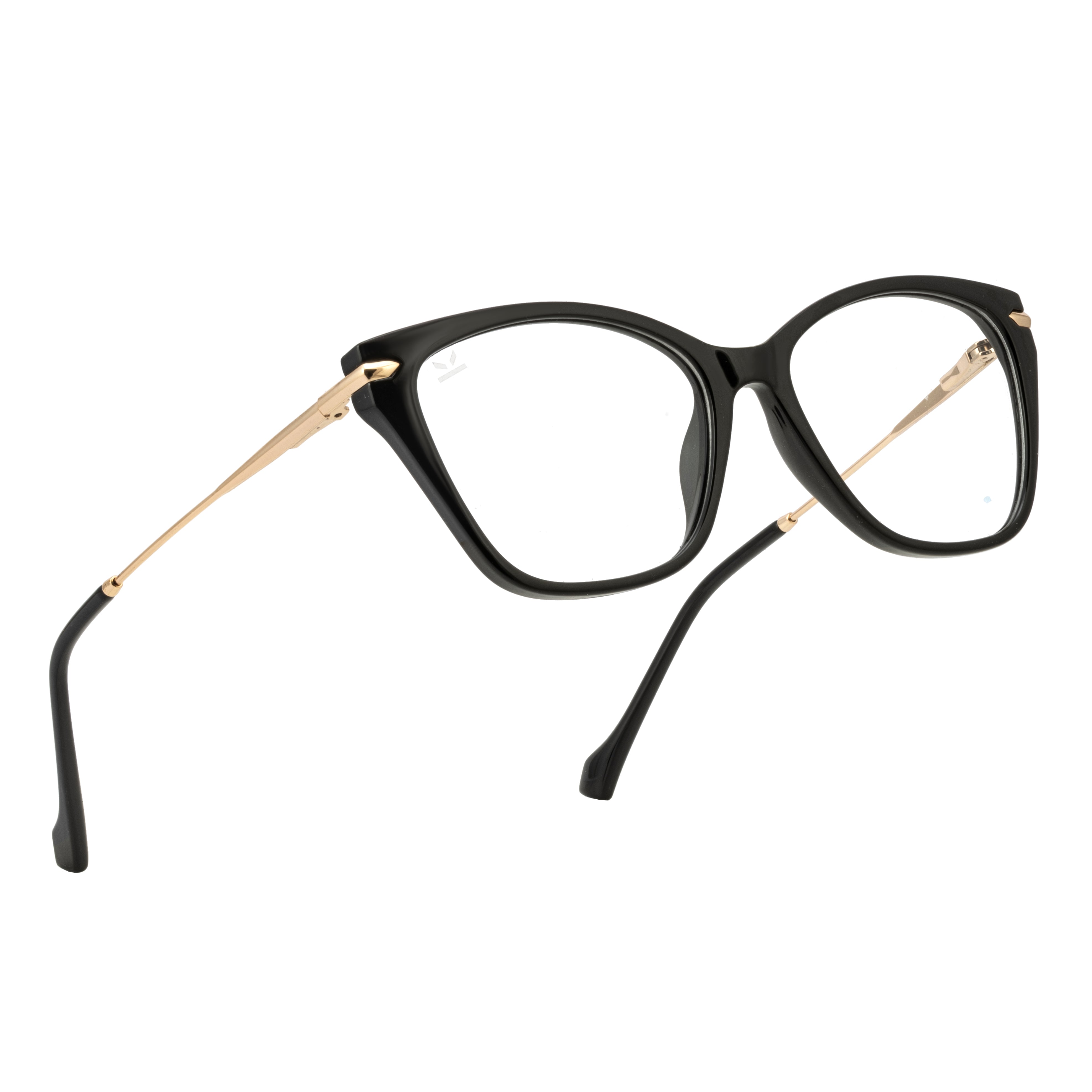 PERKEY Cat Eye Black Glossy Spectacle Frames For Women - OPTL0023-C1