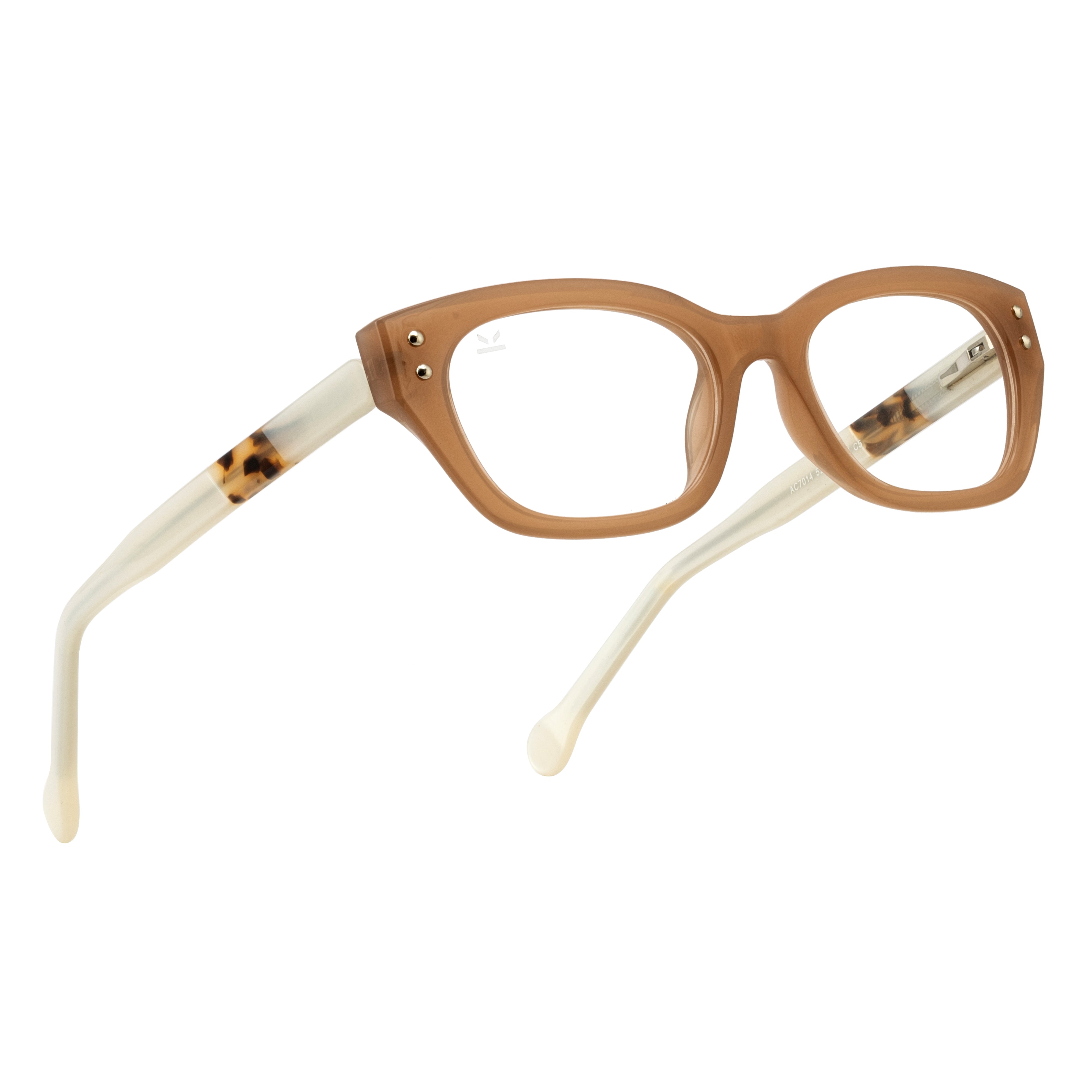 PERKEY Soft Square Glossy Pink Eyeglass Frame For Women - OPTL0022-C2