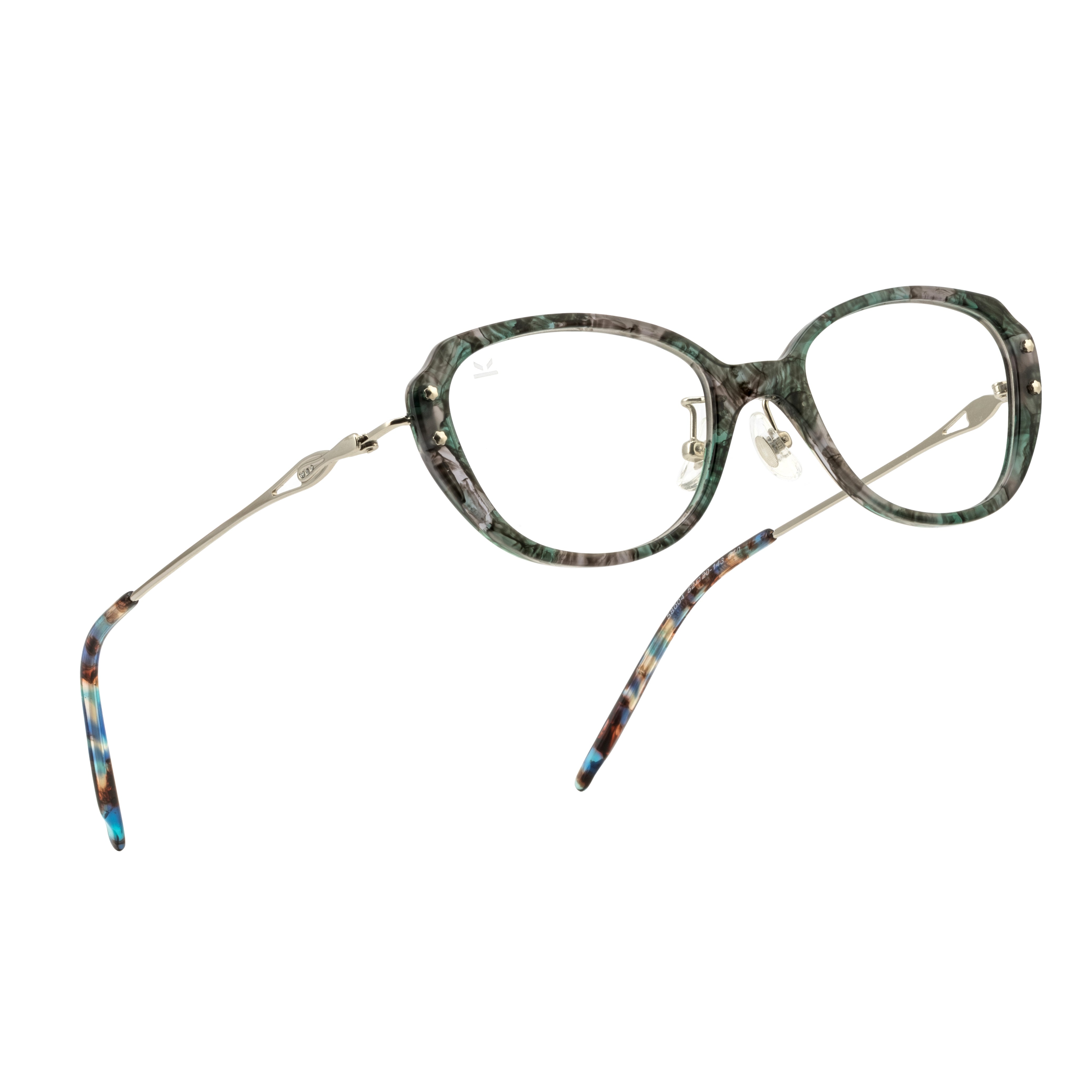 PERKEY Small Fit Oval Green Fusion Eyeglass Frames For Women - OPTL0025-C4