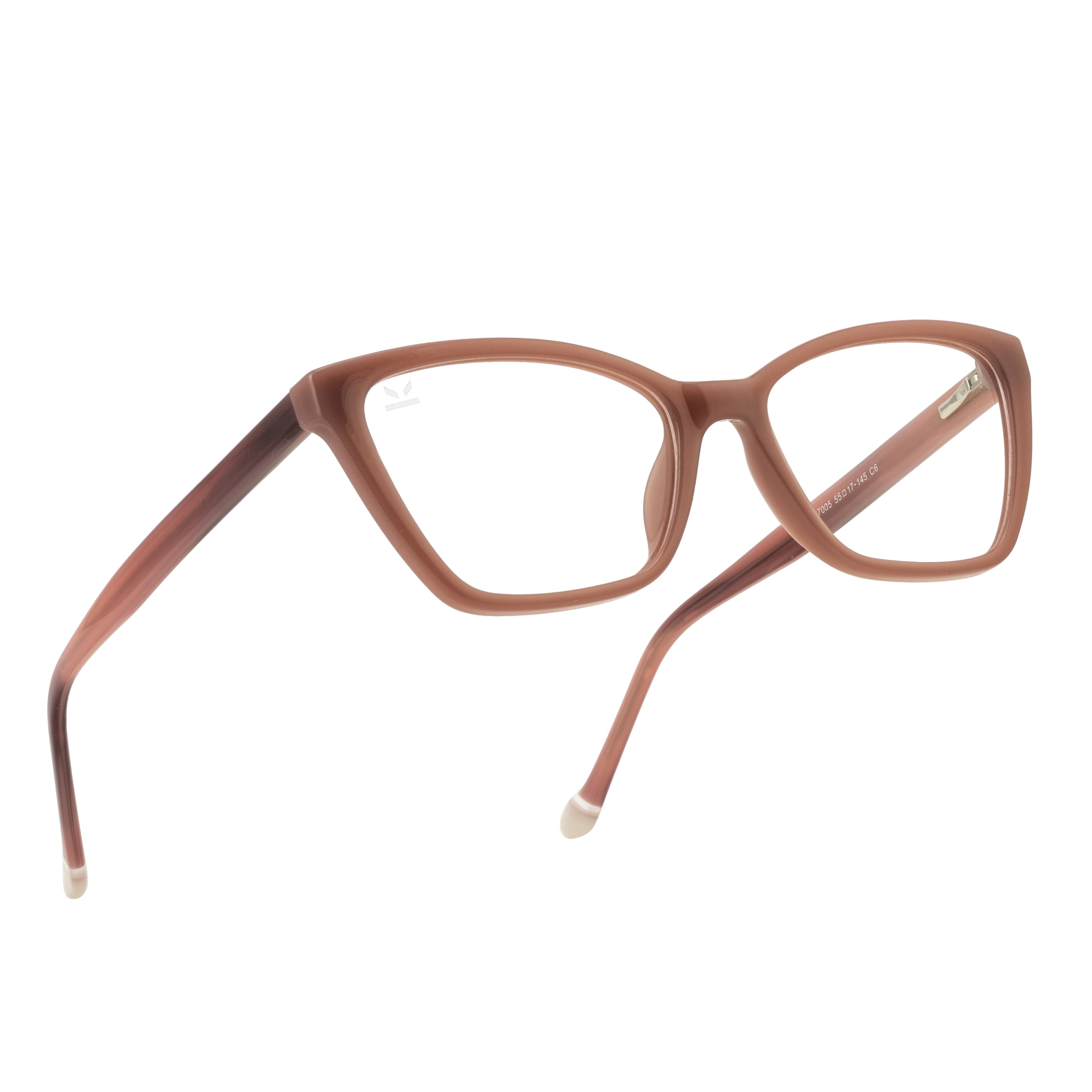 PERKEY Full Rim Soft Cat Eye Pink Spectacle Frame For Women - OPTL0021-C3