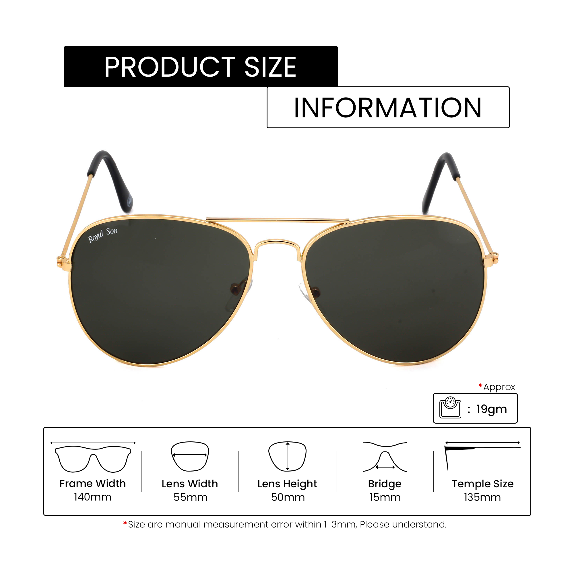 ROYAL SON UV Protected Sunglasses For Men and Women - RS0019AV
