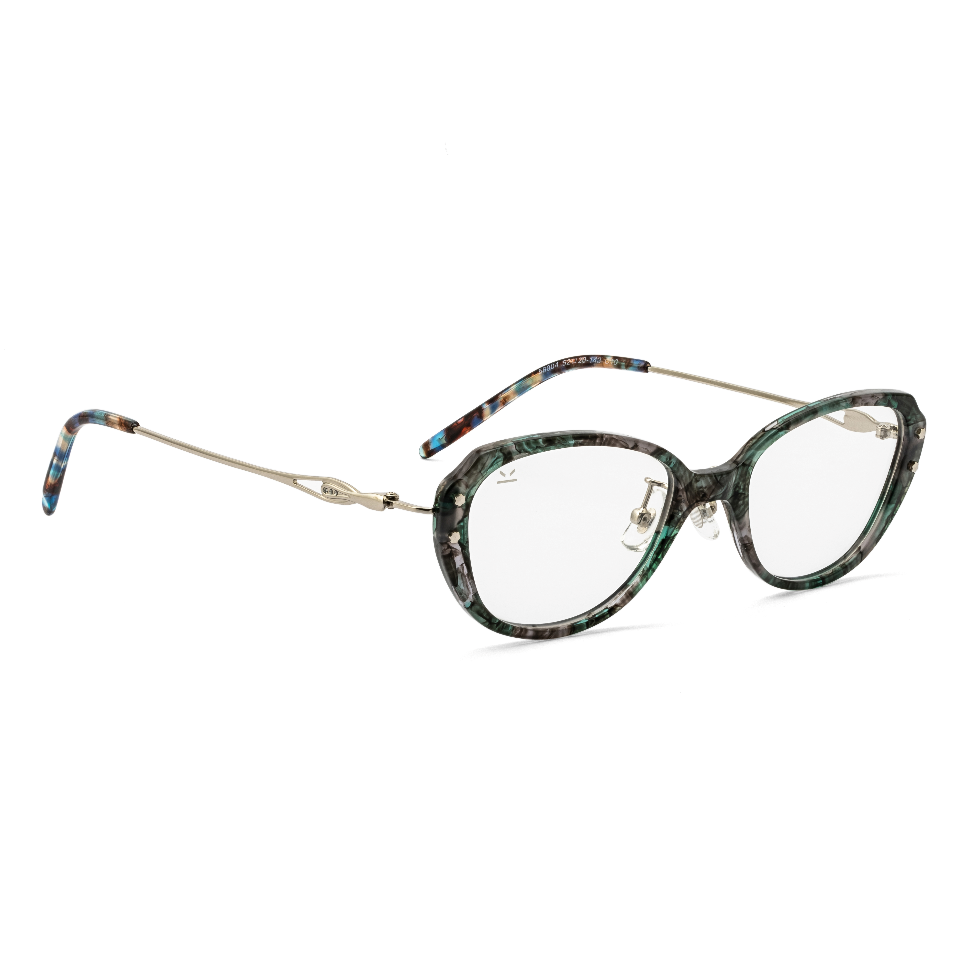 PERKEY Small Fit Oval Green Fusion Eyeglass Frames For Women - OPTL0025-C4