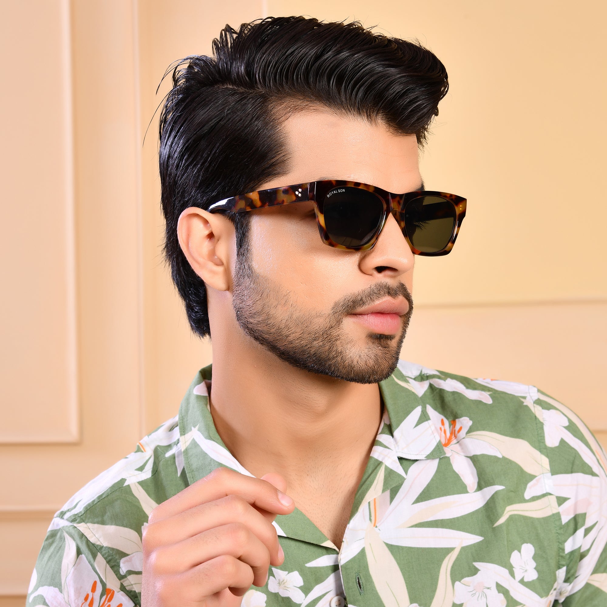 Royal Son Oversized Green Cooling Sunglasses Men Women - CHI00167-C2