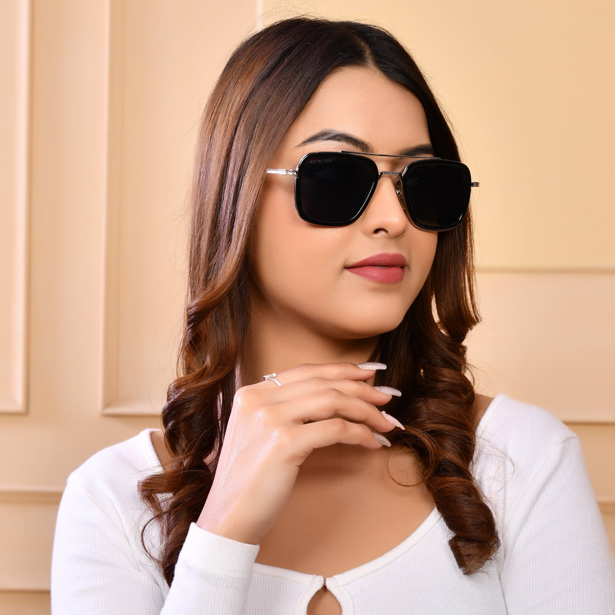 Royal Son Square UV Protected Men Women Sunglasses - CHI0071