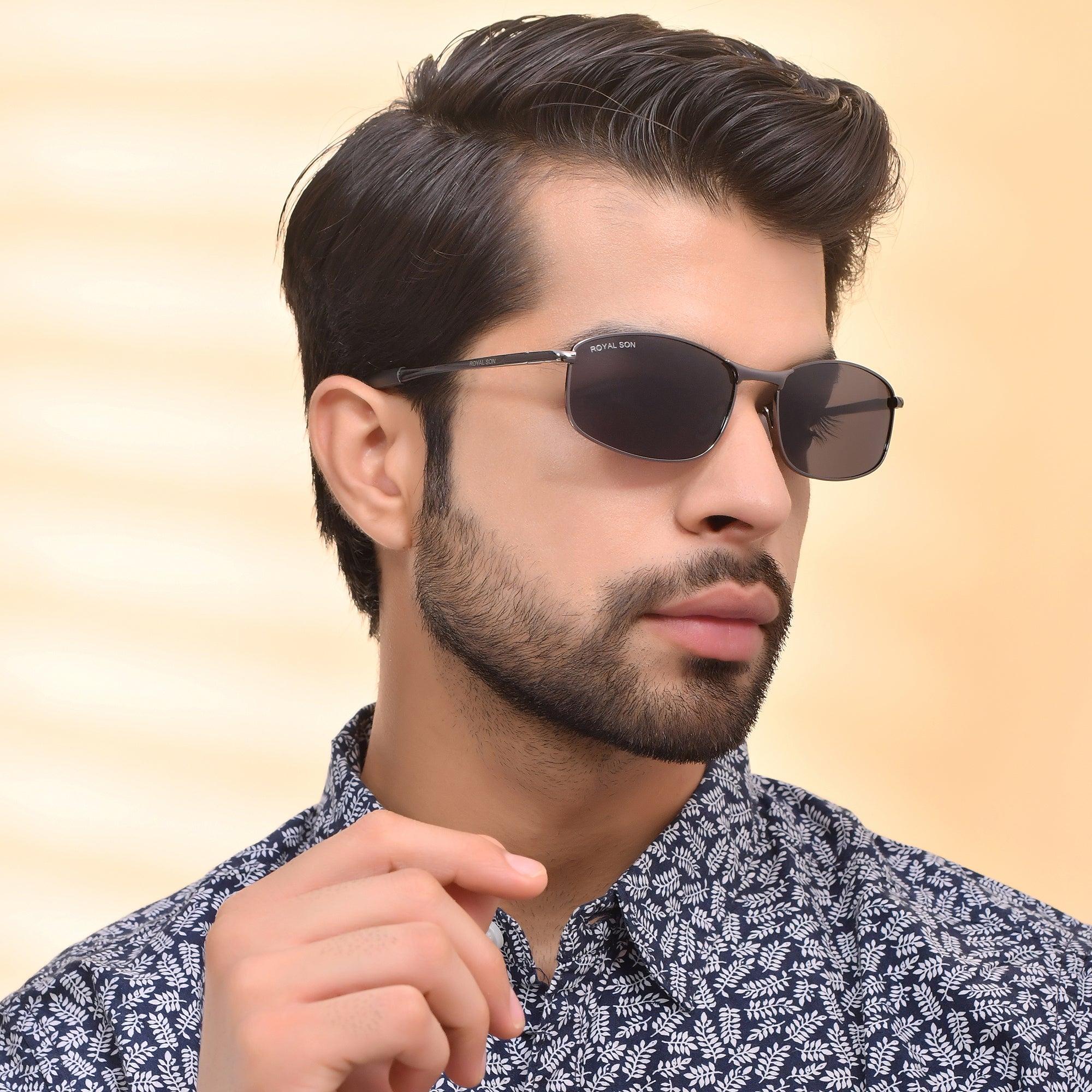 Royal Son Wrap-Around Polarized Men Sunglasses - CHI0083-C2