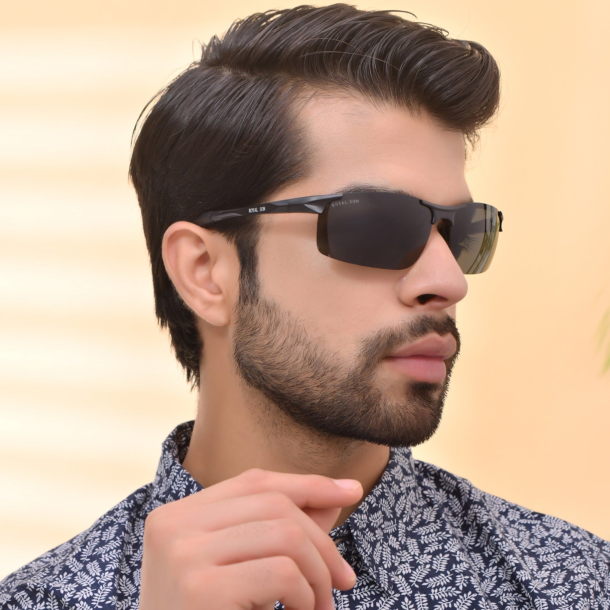 Royal Son Wrap-Around Polarized Men Sunglasses - CHI0094-C1