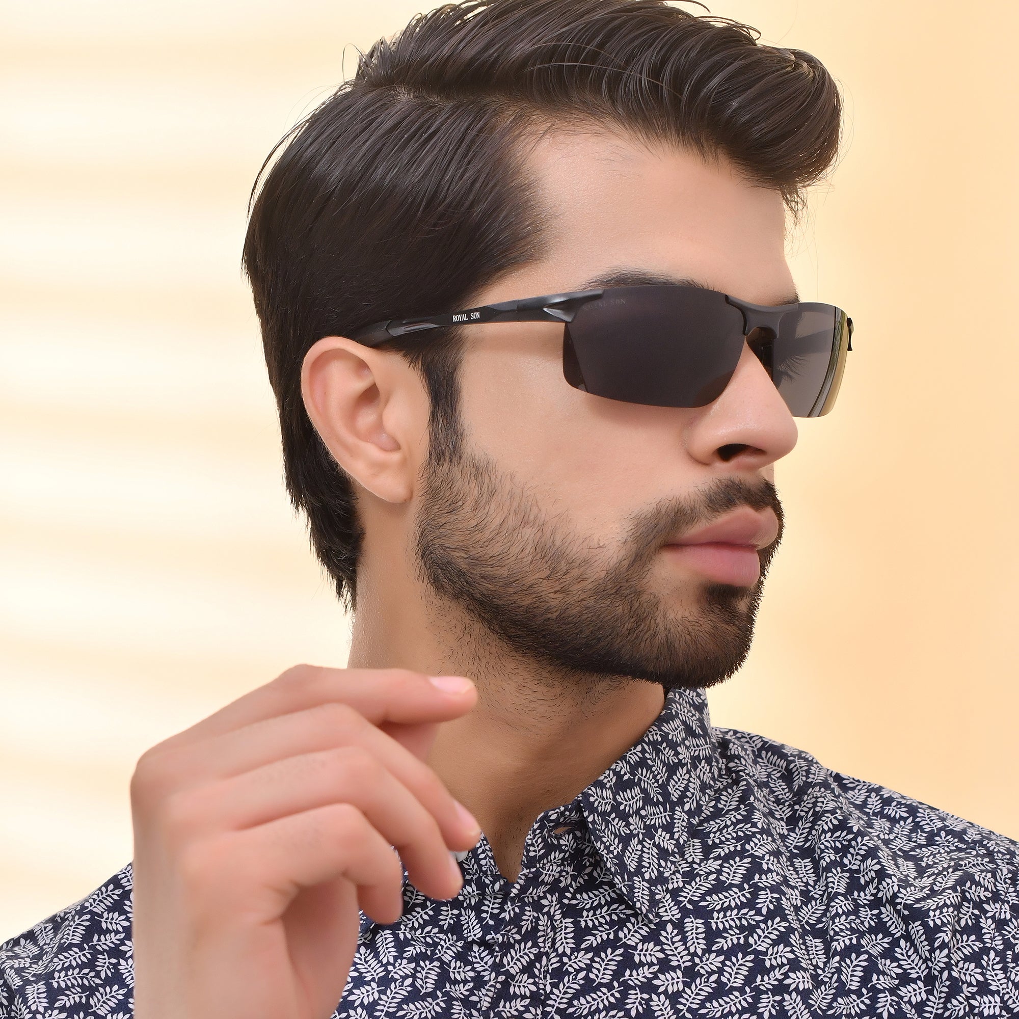 Royal Son Wrap-Around Polarized Men Sunglasses - CHI0094-C5