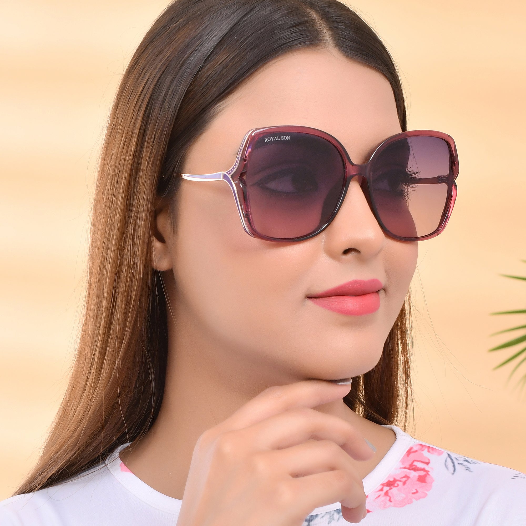 Royal Son Oversized Butterfly UV Protected Women Sunglasses - CHIWM00113-C4
