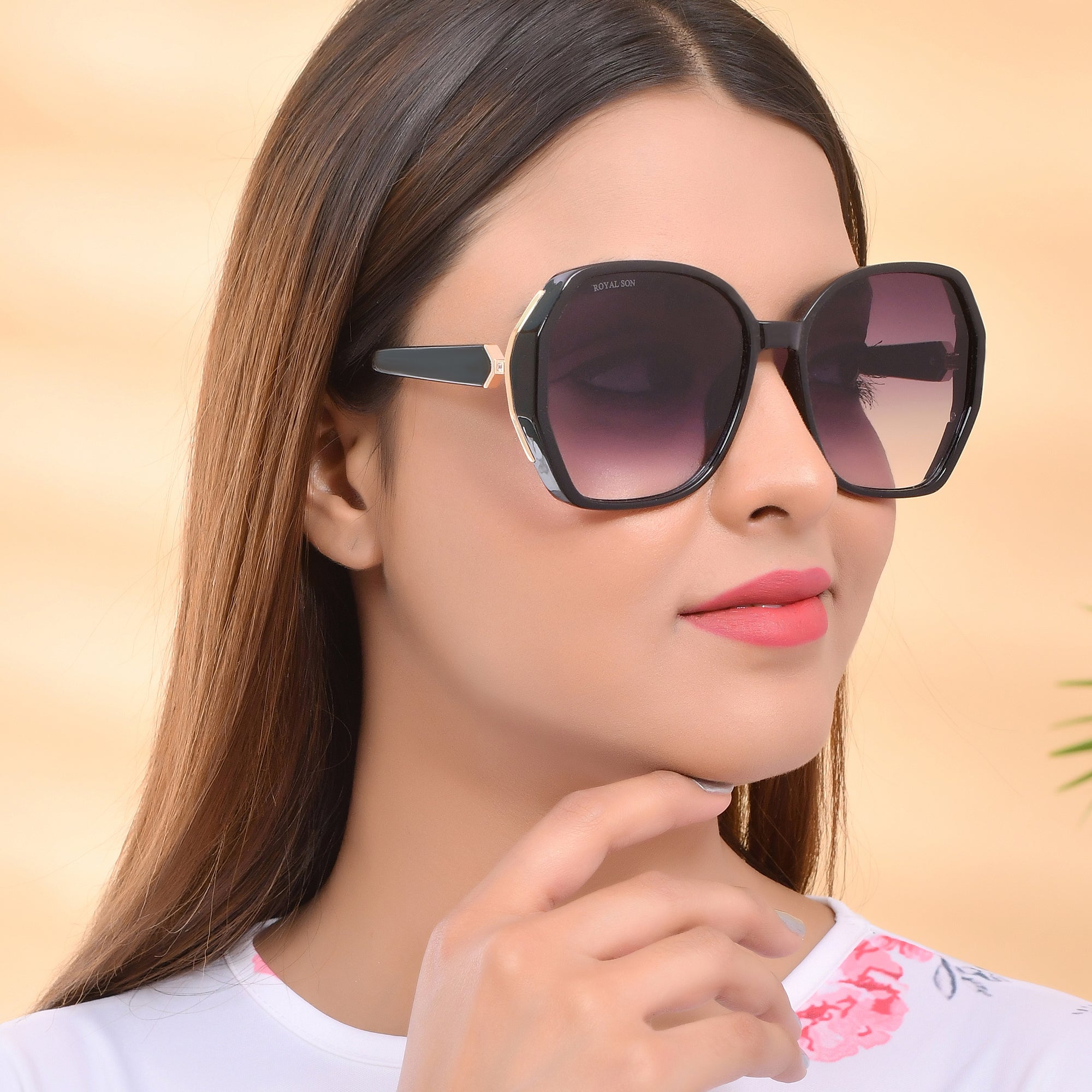 Royal Son Oversized Butterfly UV Protected Women Sunglasses - CHIWM00114-C1
