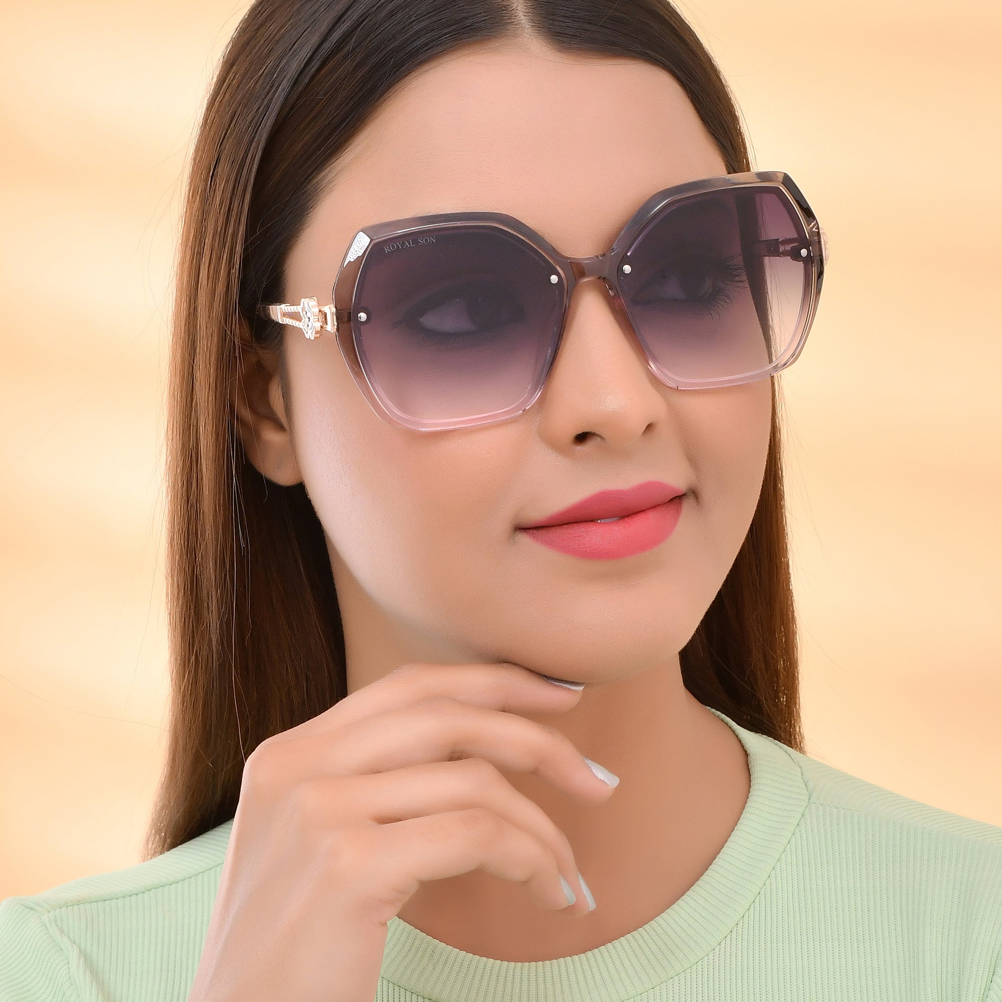Royal Son Oversized Butterfly UV Protected Women Sunglasses - CHIWM00115-C2
