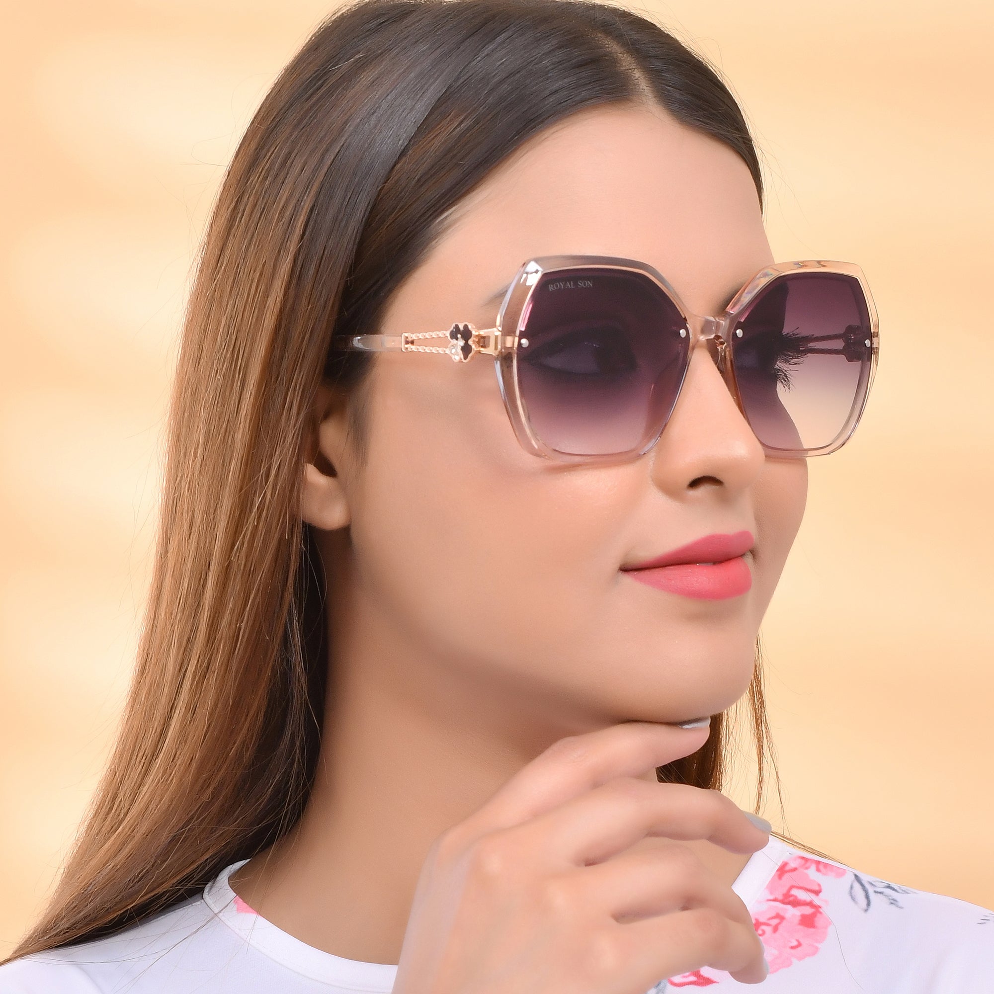 Royal Son Oversized Butterfly UV Protected Women Sunglasses - CHIWM00115-C4